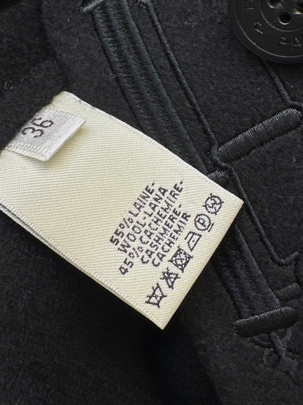 Hermès/Fall-Winter Latest Embroidered Reversible Wool Coat