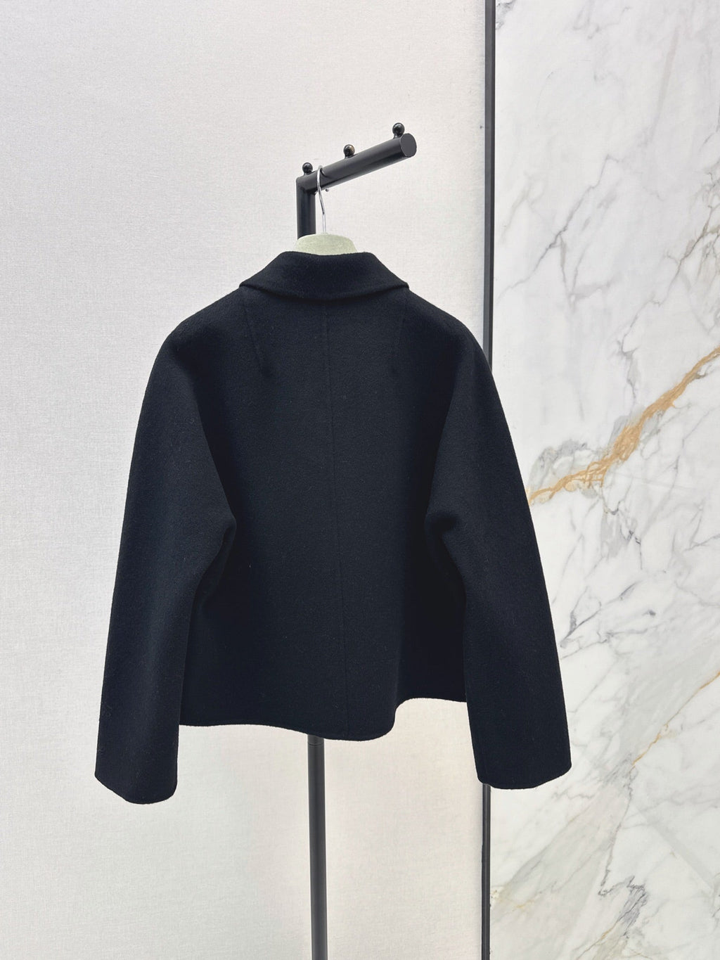 Hermès/Fall-Winter Latest Embroidered Reversible Wool Coat