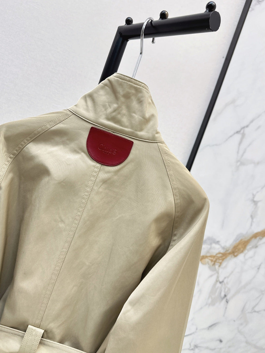 Chloe/Early Autumn New Stylish Stand-Collar Mid-Length Trench Coat