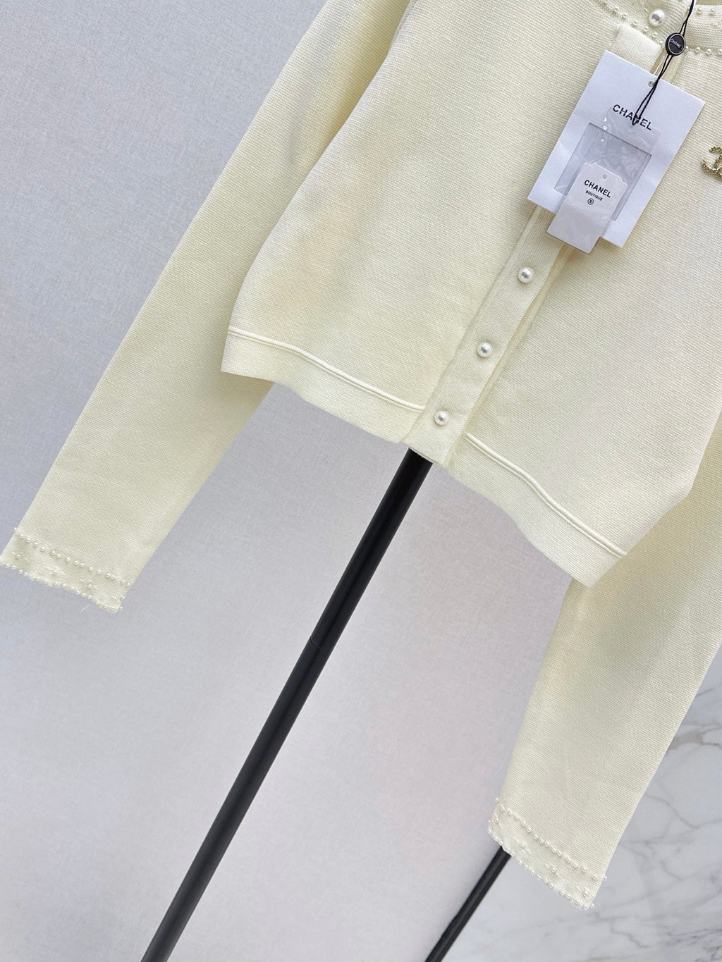 chanel/26 Early Autumn Latest Heavy Beaded Knit Long Sleeve Cardigan