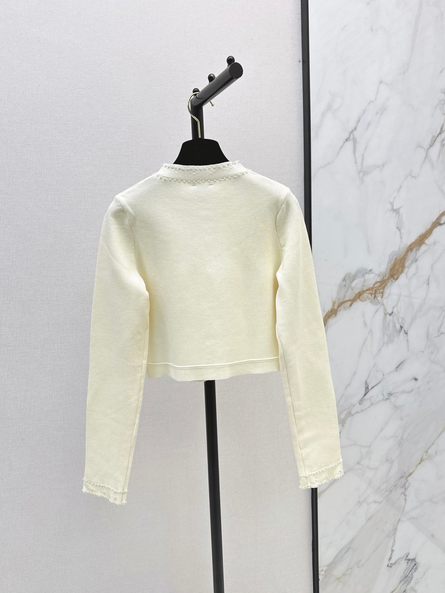 chanel/26 Early Autumn Latest Heavy Beaded Knit Long Sleeve Cardigan