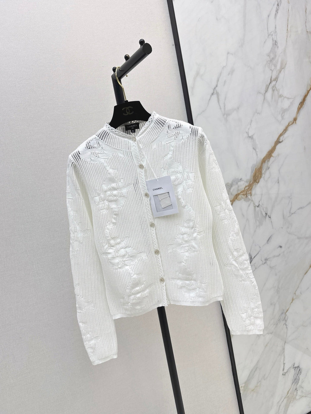 Chanel/26 Early Autumn Latest Hollow Floral Jacquard Knit Cardigan