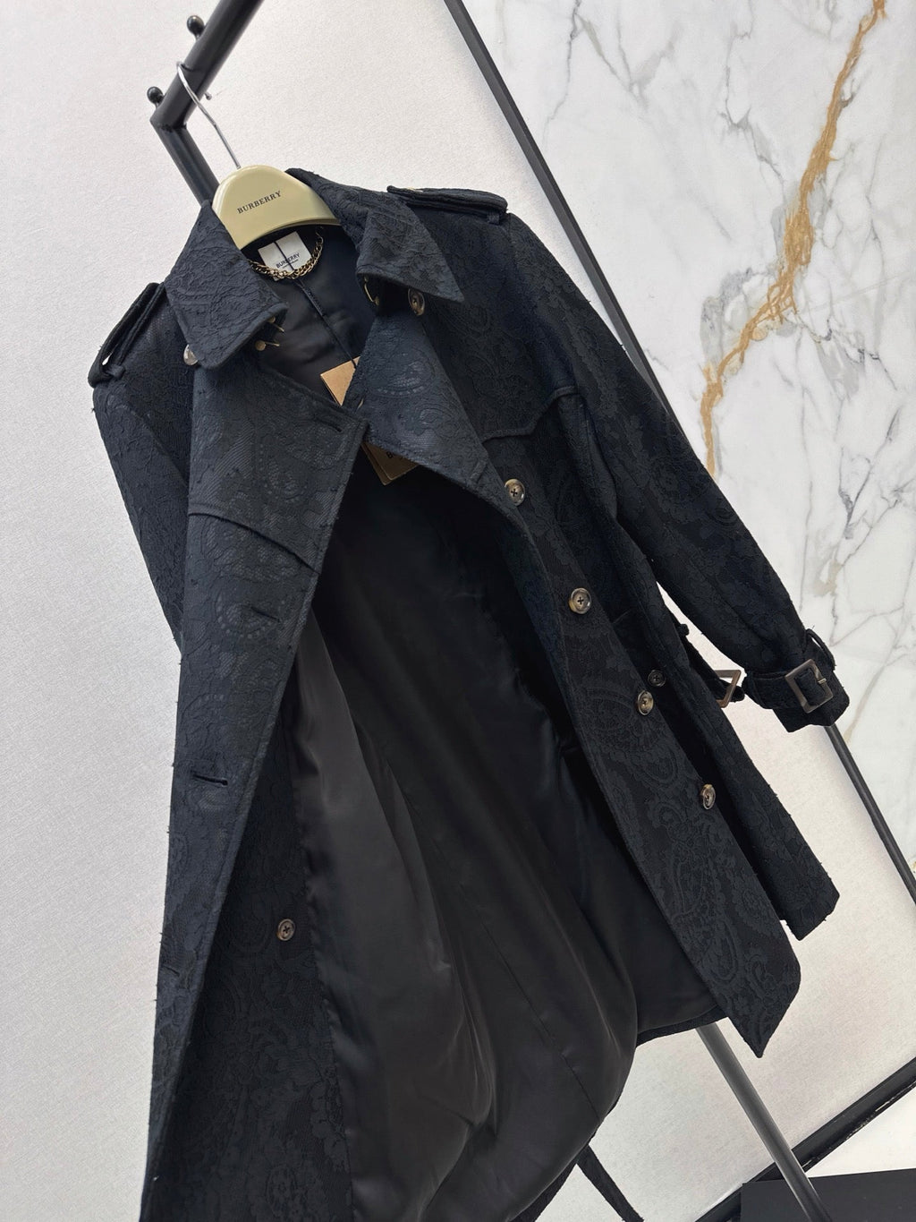 Burberry/26 Fall-Winter Latest Lace Long Trench Coat