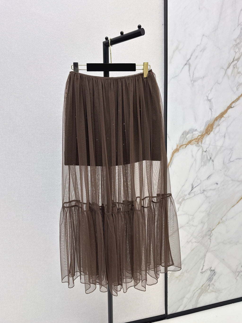 Chanel/26 Fall-Winter Latest Woven Skirt + Tulle Maxi Skirt