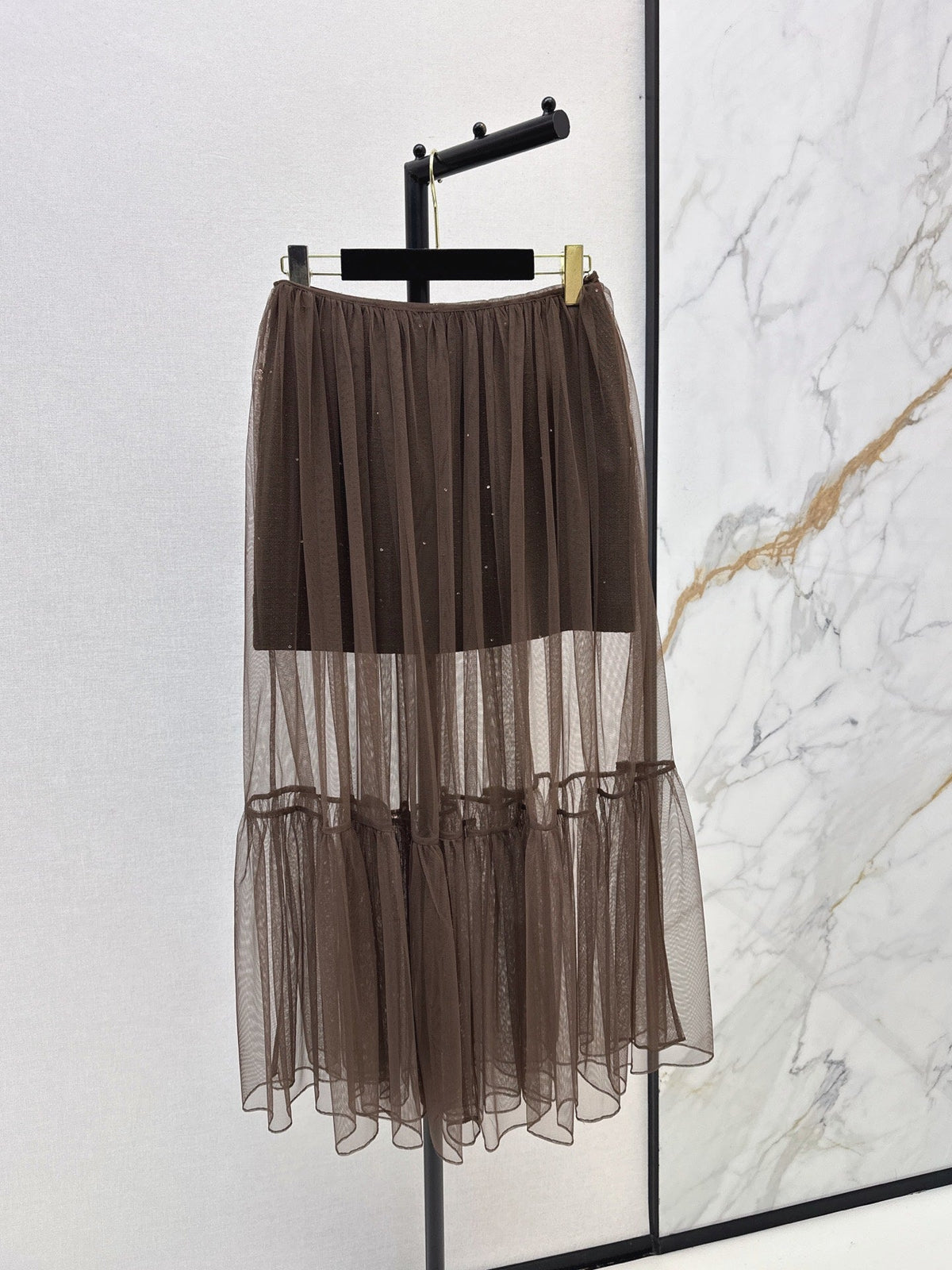 Chanel/26 Fall-Winter Latest Woven Skirt + Tulle Maxi Skirt
