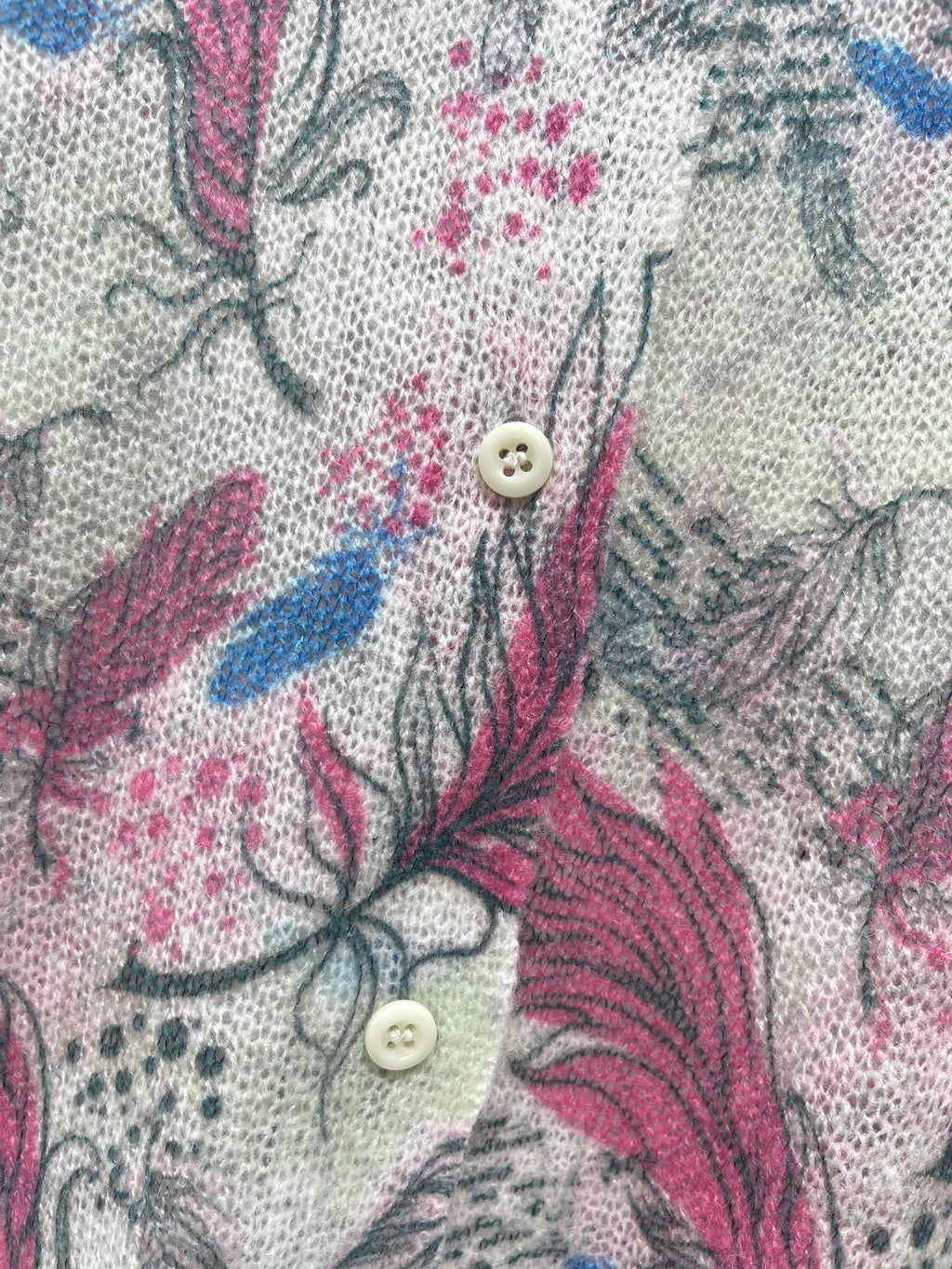 Dior/New Ombre Floral Print Knit Cardigan