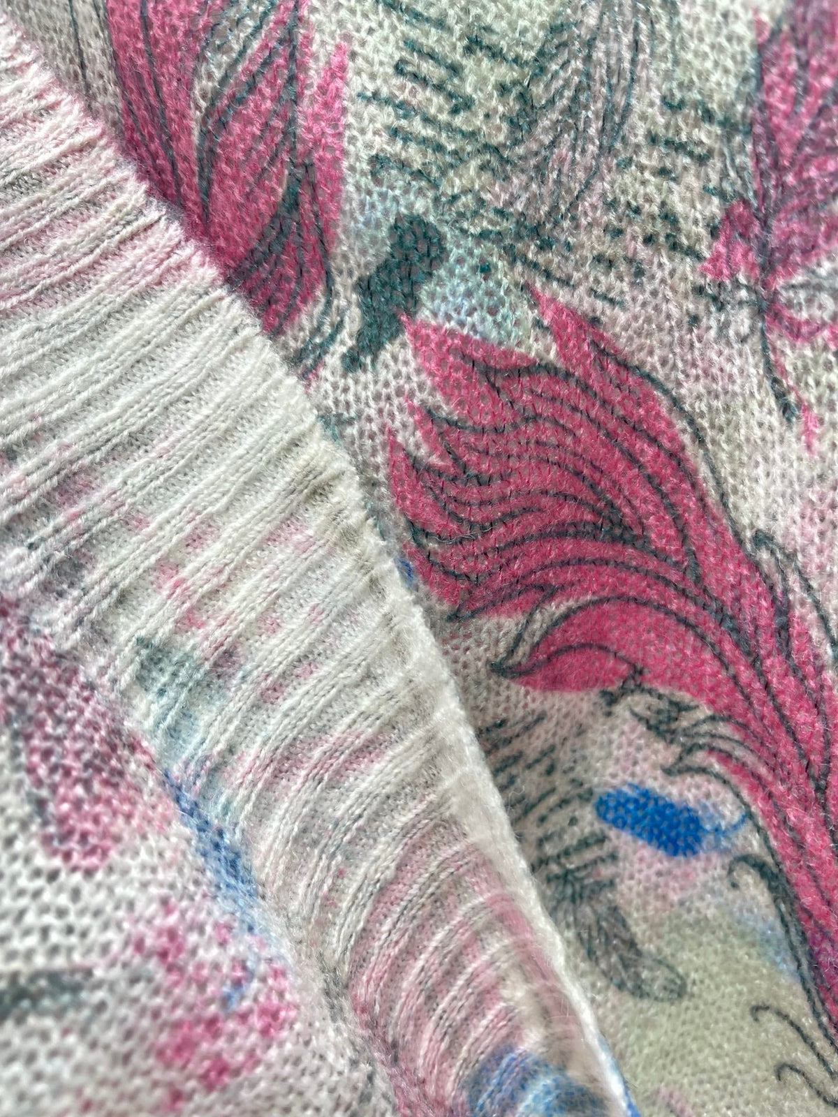 Dior/New Ombre Floral Print Knit Cardigan