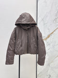 Prada/26 Latest Gray-Coffee Goose Down Short Jacket