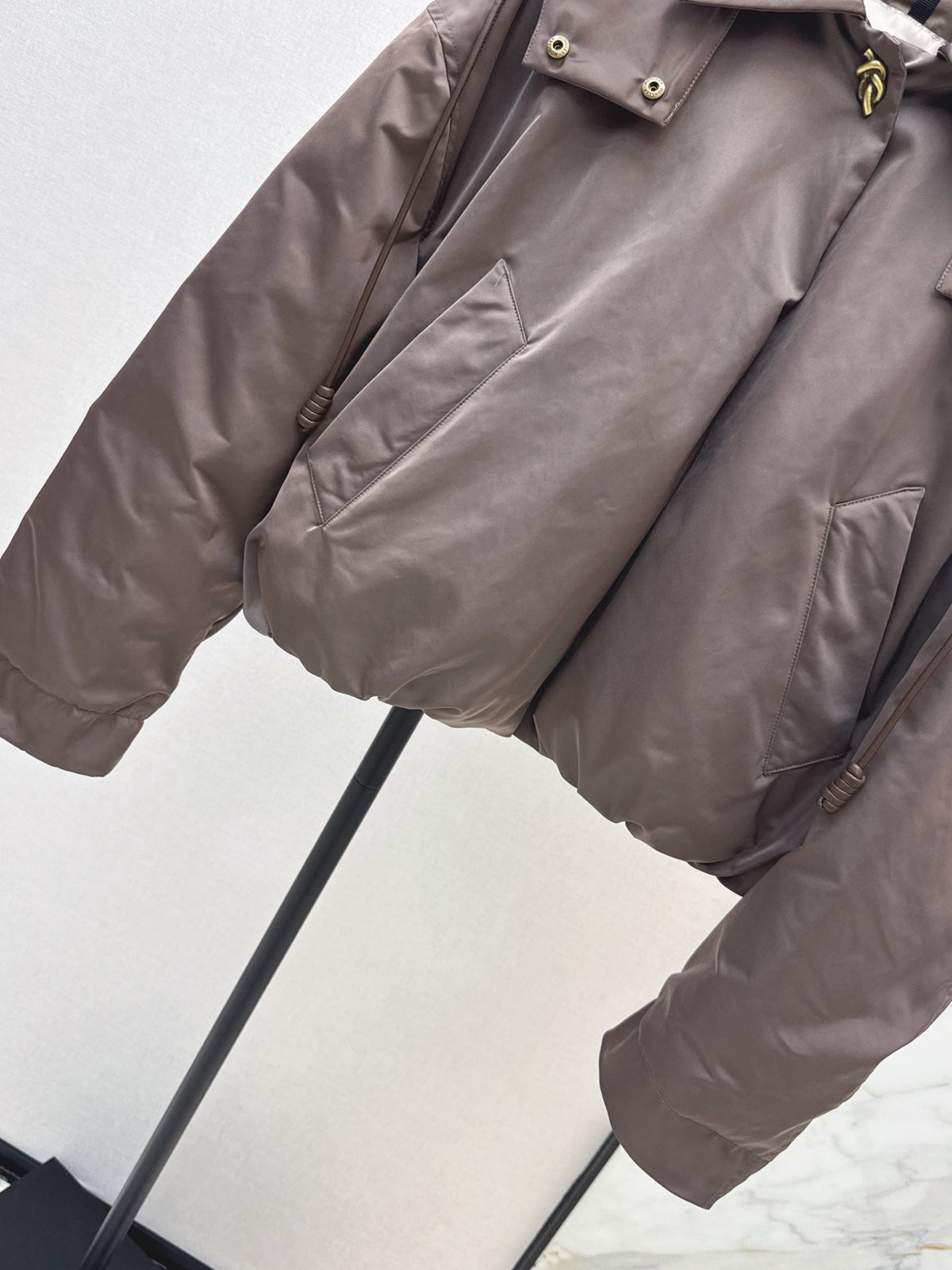 Prada/26 Latest Gray-Coffee Goose Down Short Jacket