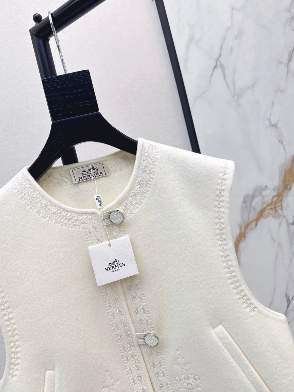 Hermès / 26 Fall-Winter Latest Double-Sided Wool Vest