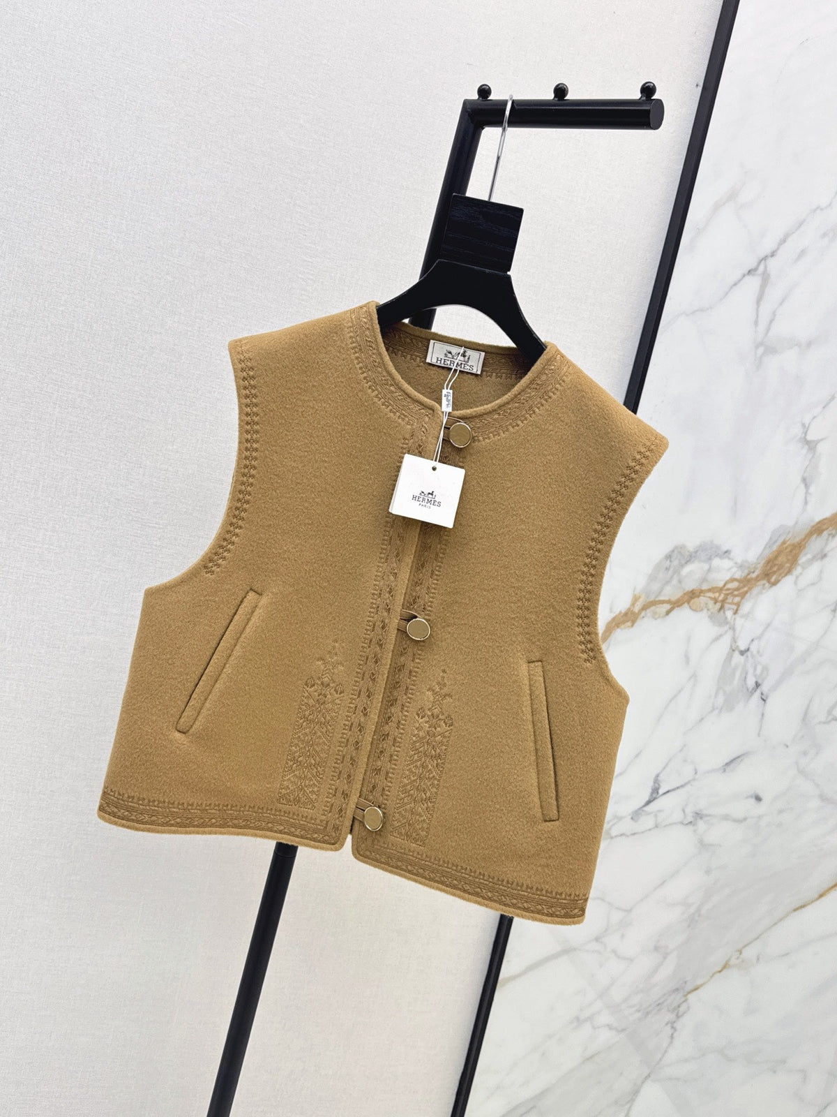 Hermès / 26 Fall-Winter Latest Double-Sided Wool Vest