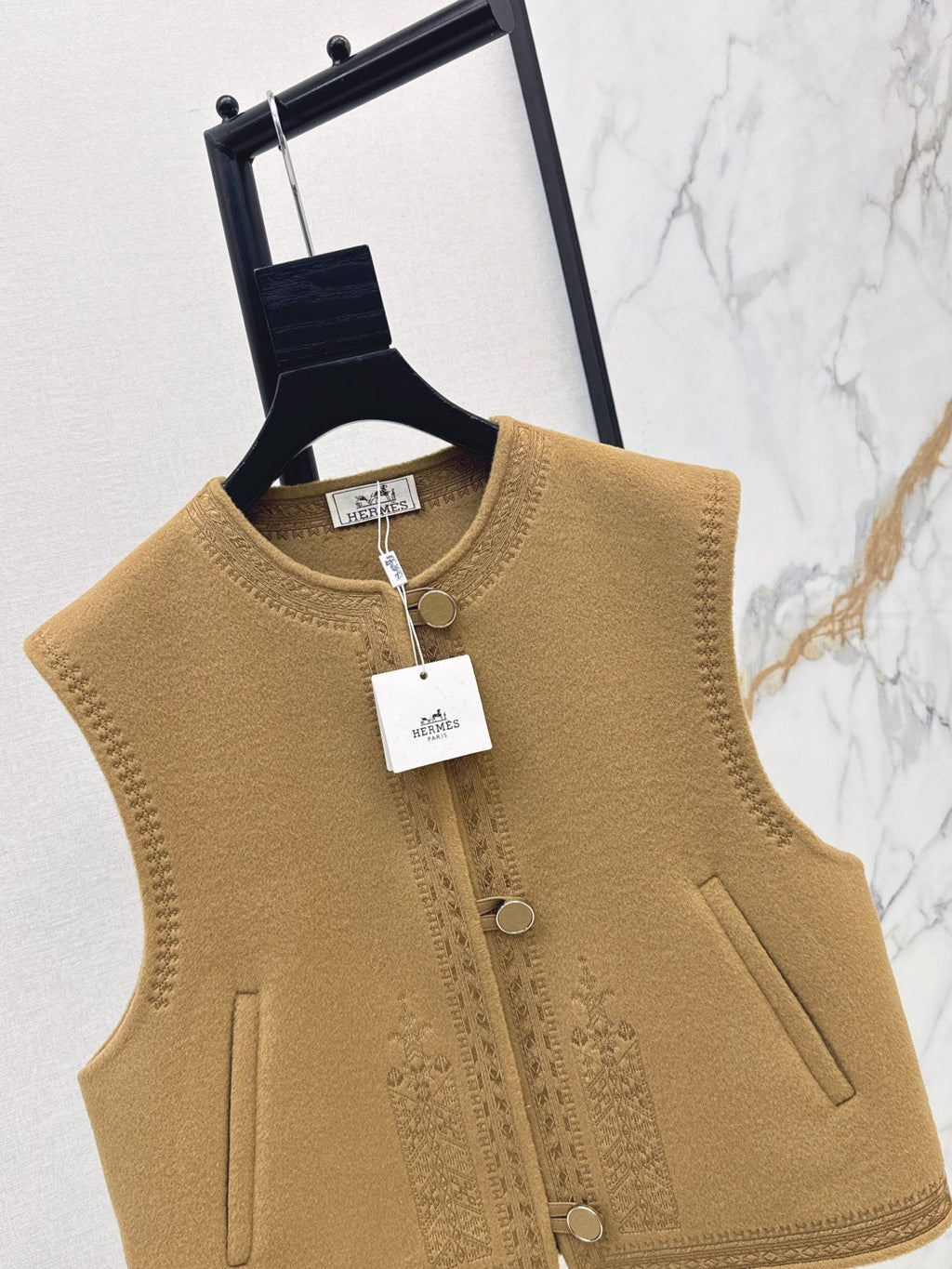 Hermès / 26 Fall-Winter Latest Double-Sided Wool Vest
