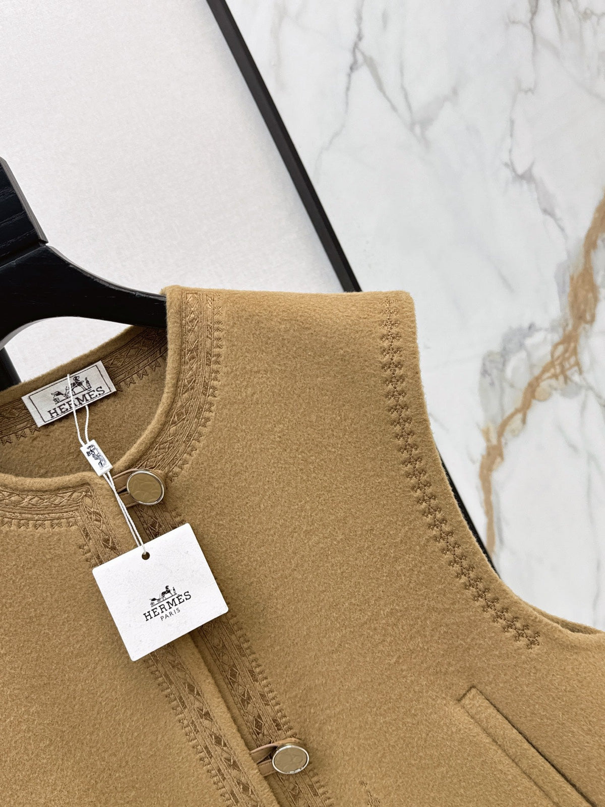 Hermès / 26 Fall-Winter Latest Double-Sided Wool Vest
