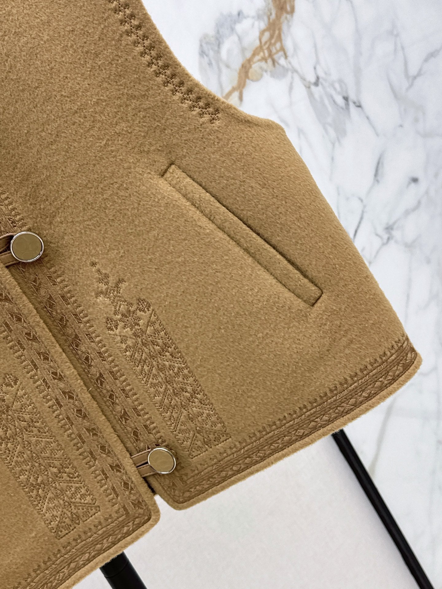 Hermès / 26 Fall-Winter Latest Double-Sided Wool Vest