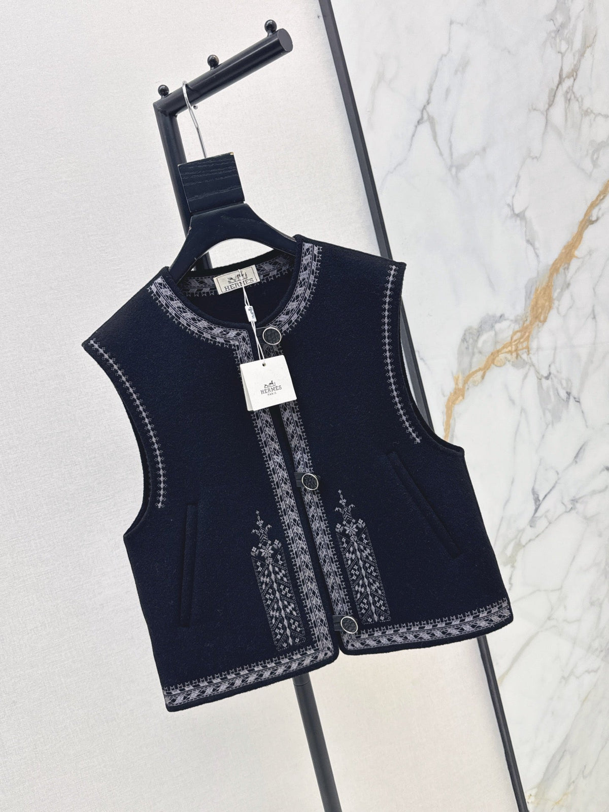 Hermès / 26 Fall-Winter Latest Double-Sided Wool Vest