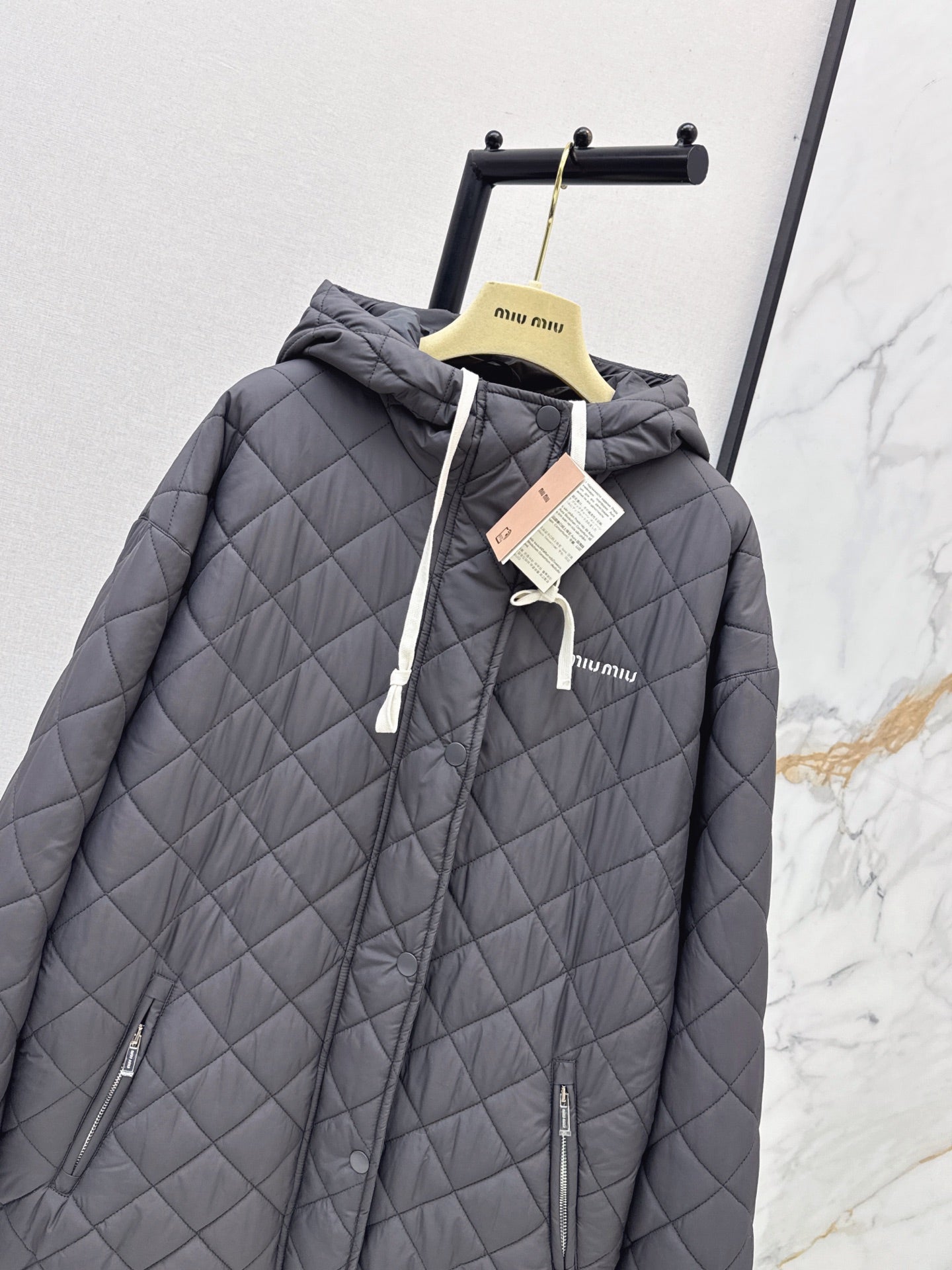 MiuMiu/26 Latest Hooded Mid-Length Oversized Cotton Jacket