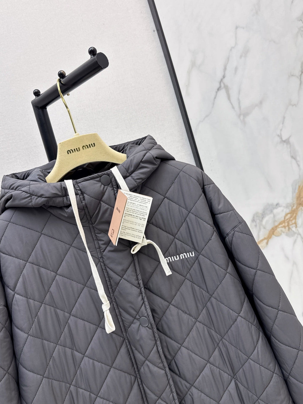 MiuMiu/26 Latest Hooded Mid-Length Oversized Cotton Jacket