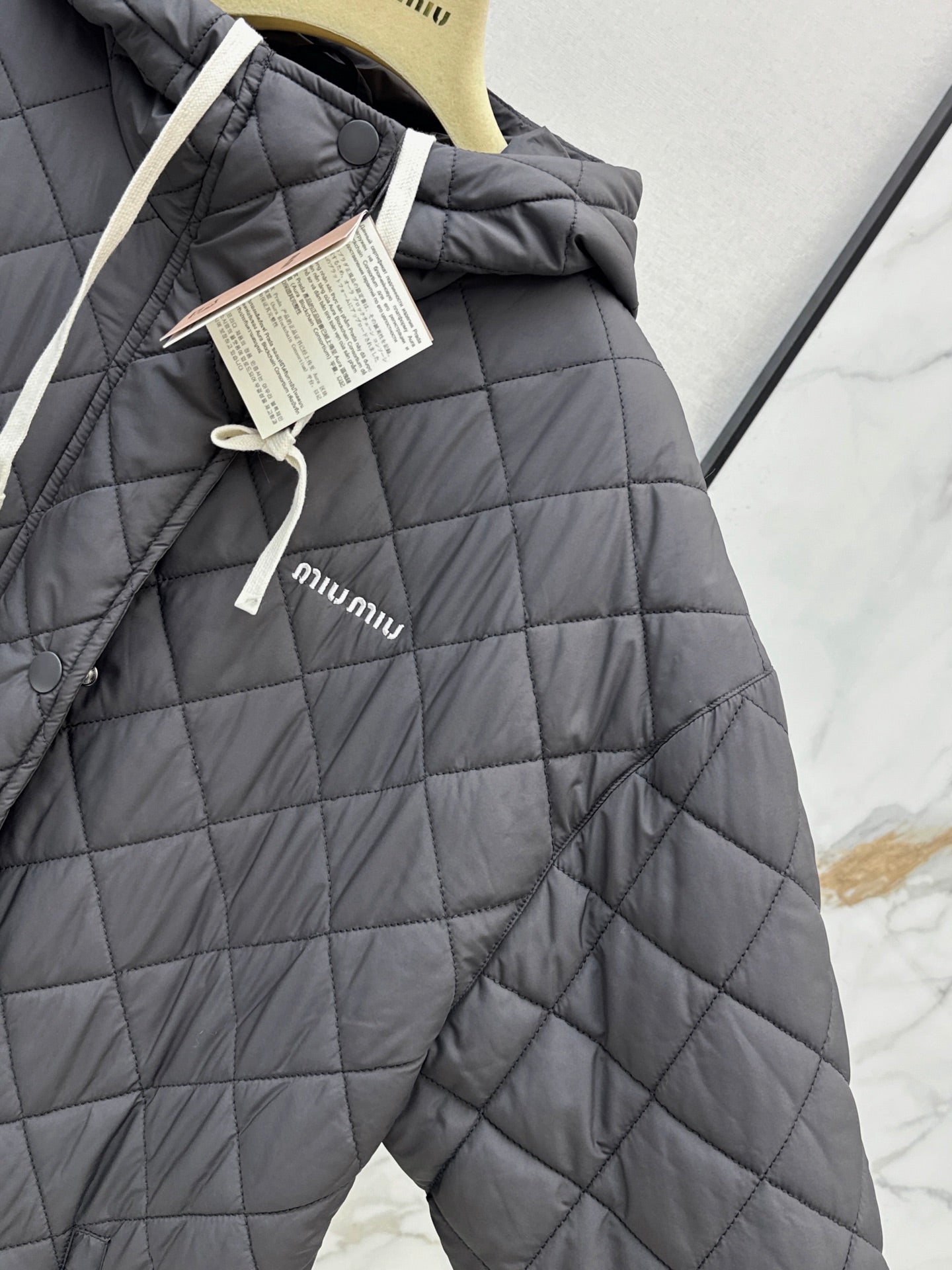 MiuMiu/26 Latest Hooded Mid-Length Oversized Cotton Jacket