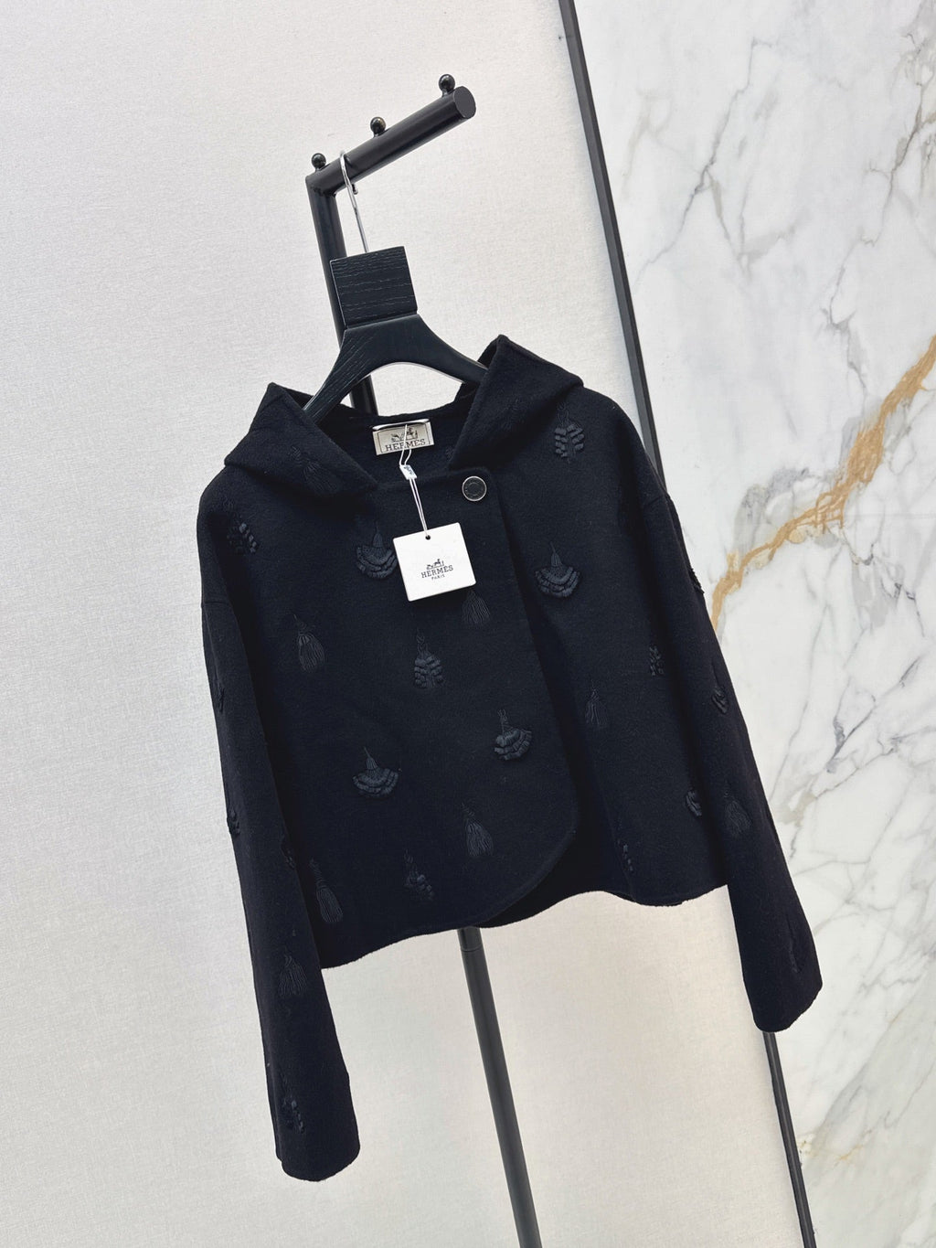 Hermès / 26 Fall/Winter Latest Hooded Double-Sided Wool Coat