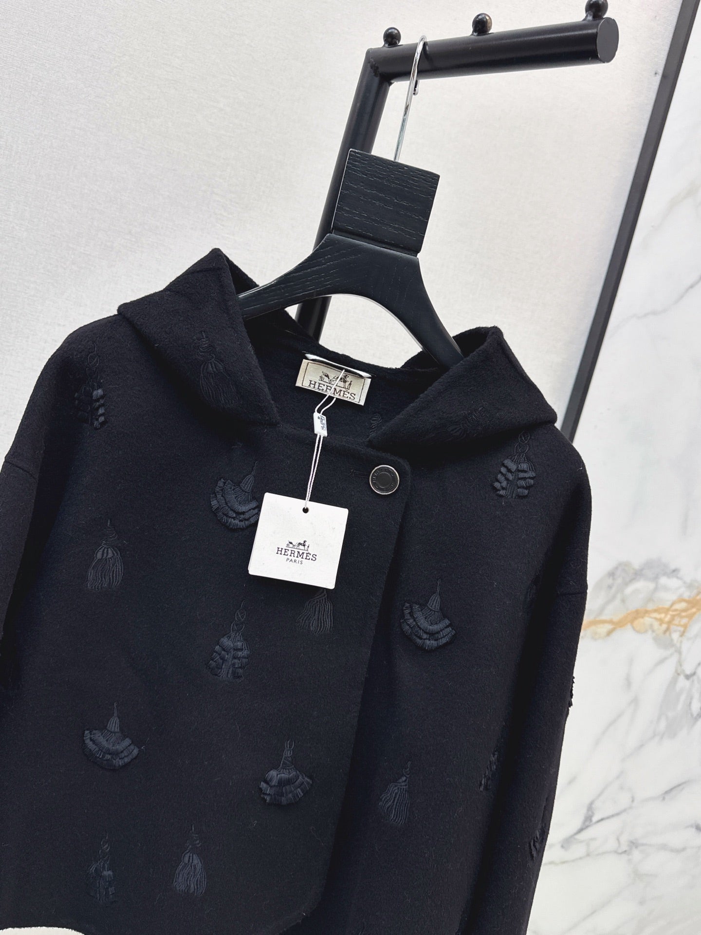 Hermès / 26 Fall/Winter Latest Hooded Double-Sided Wool Coat