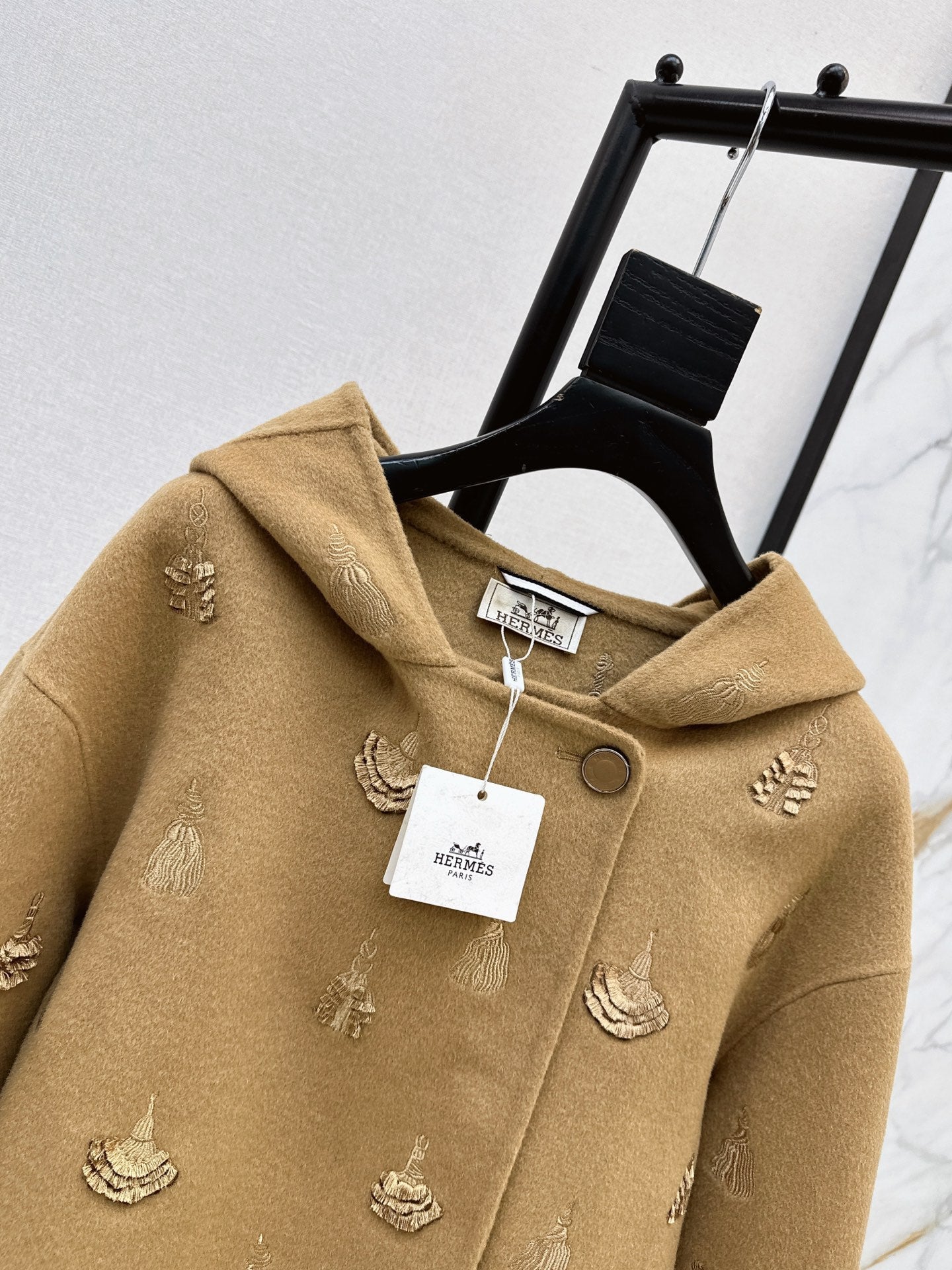 Hermès / 26 Fall/Winter Latest Hooded Double-Sided Wool Coat