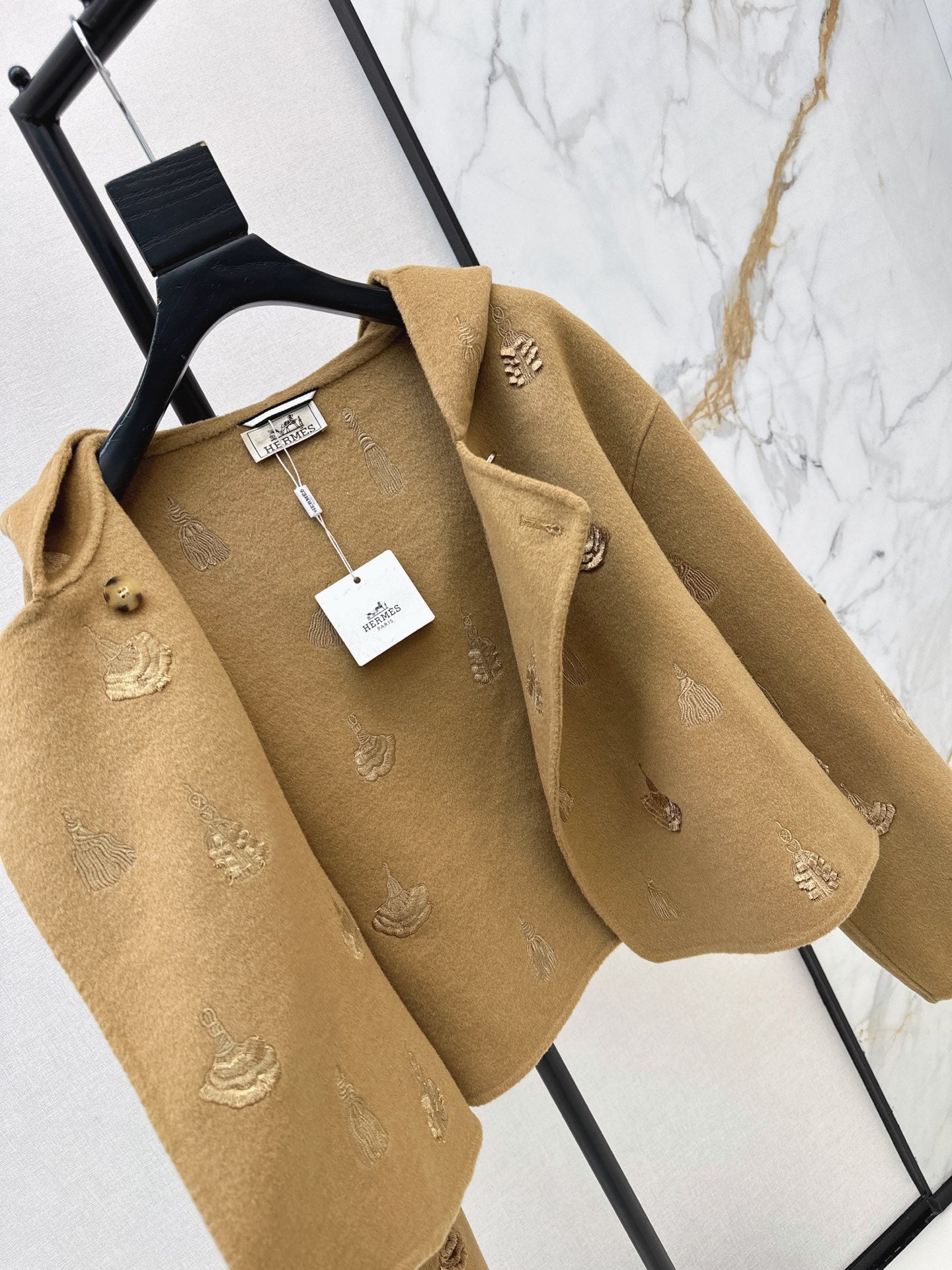 Hermès / 26 Fall/Winter Latest Hooded Double-Sided Wool Coat