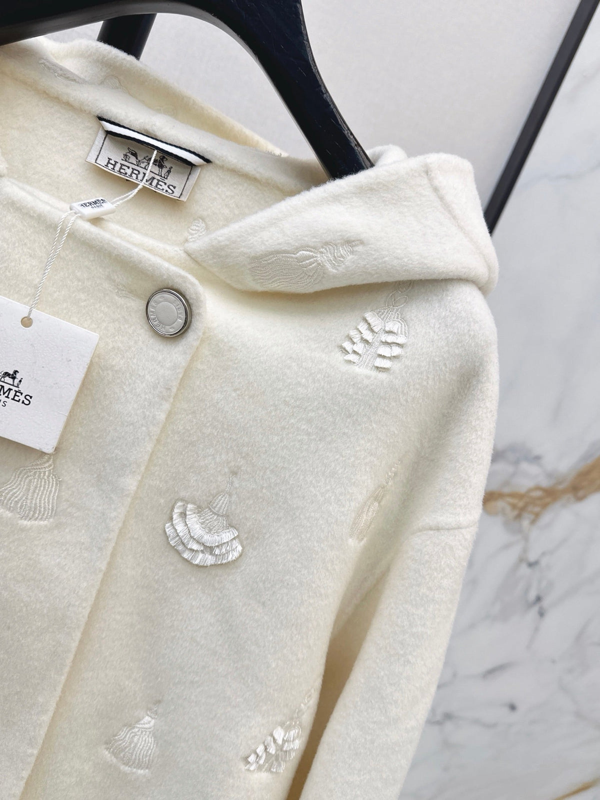 Hermès / 26 Fall/Winter Latest Hooded Double-Sided Wool Coat