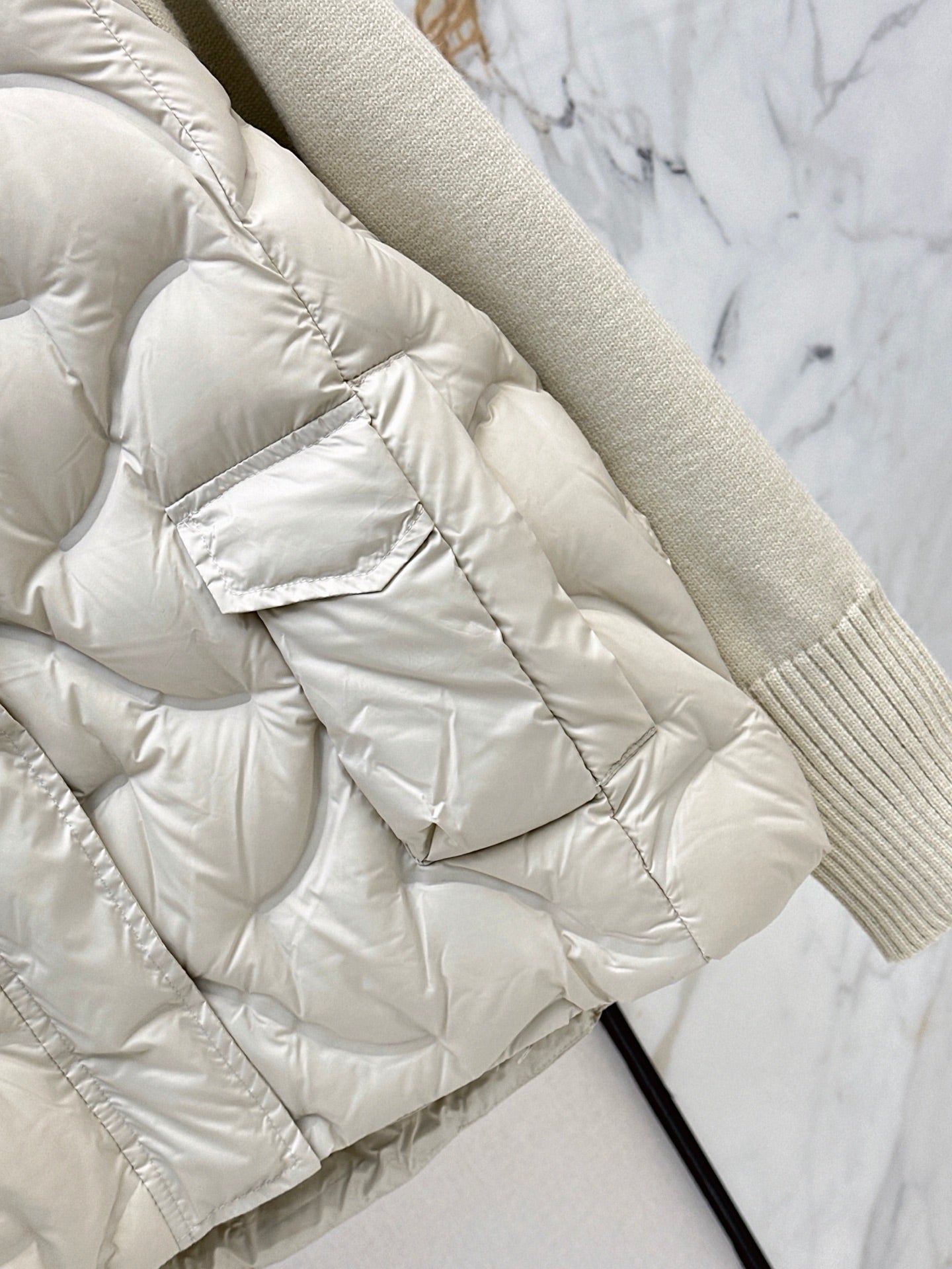 LORO PIANA/26Latest Autumn/Winter Knit-Panel Down Jacket