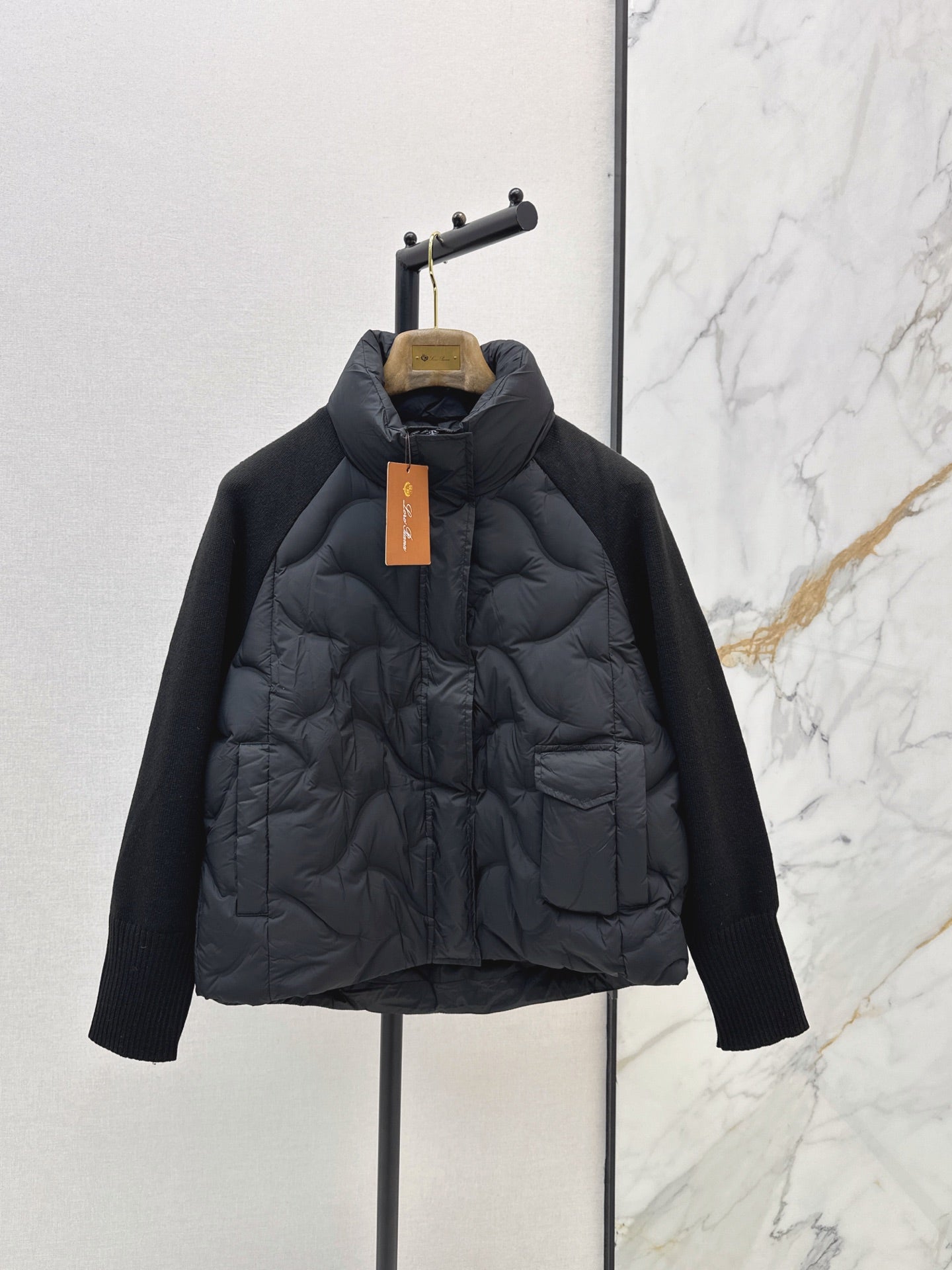 LORO PIANA/26Latest Autumn/Winter Knit-Panel Down Jacket