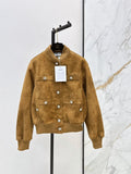 chanel/26Latest Early-Autumn Suede-Finish Baseball Jacket