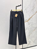 MiuMiu/26New Early Autumn High-Waisted Wide-Leg Trousers