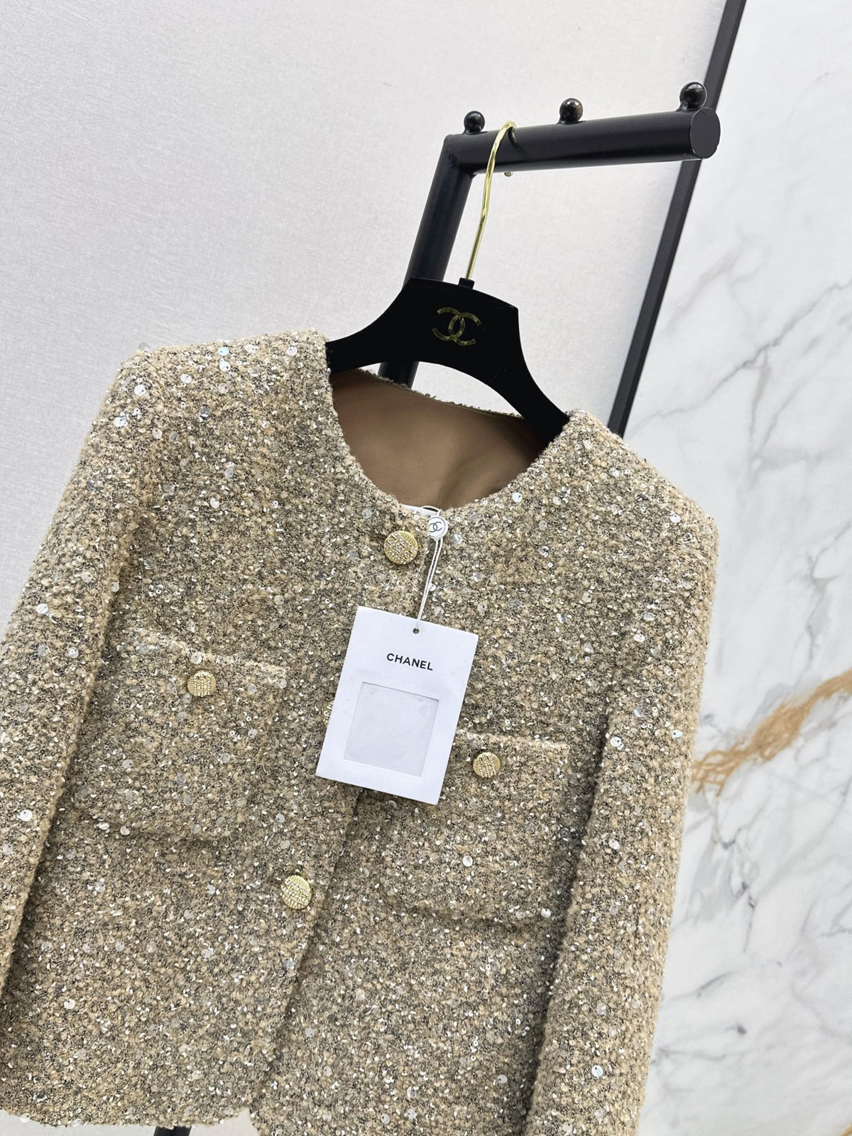 Chanel/26Latest Autumn/Winter Cropped Knit Jacket