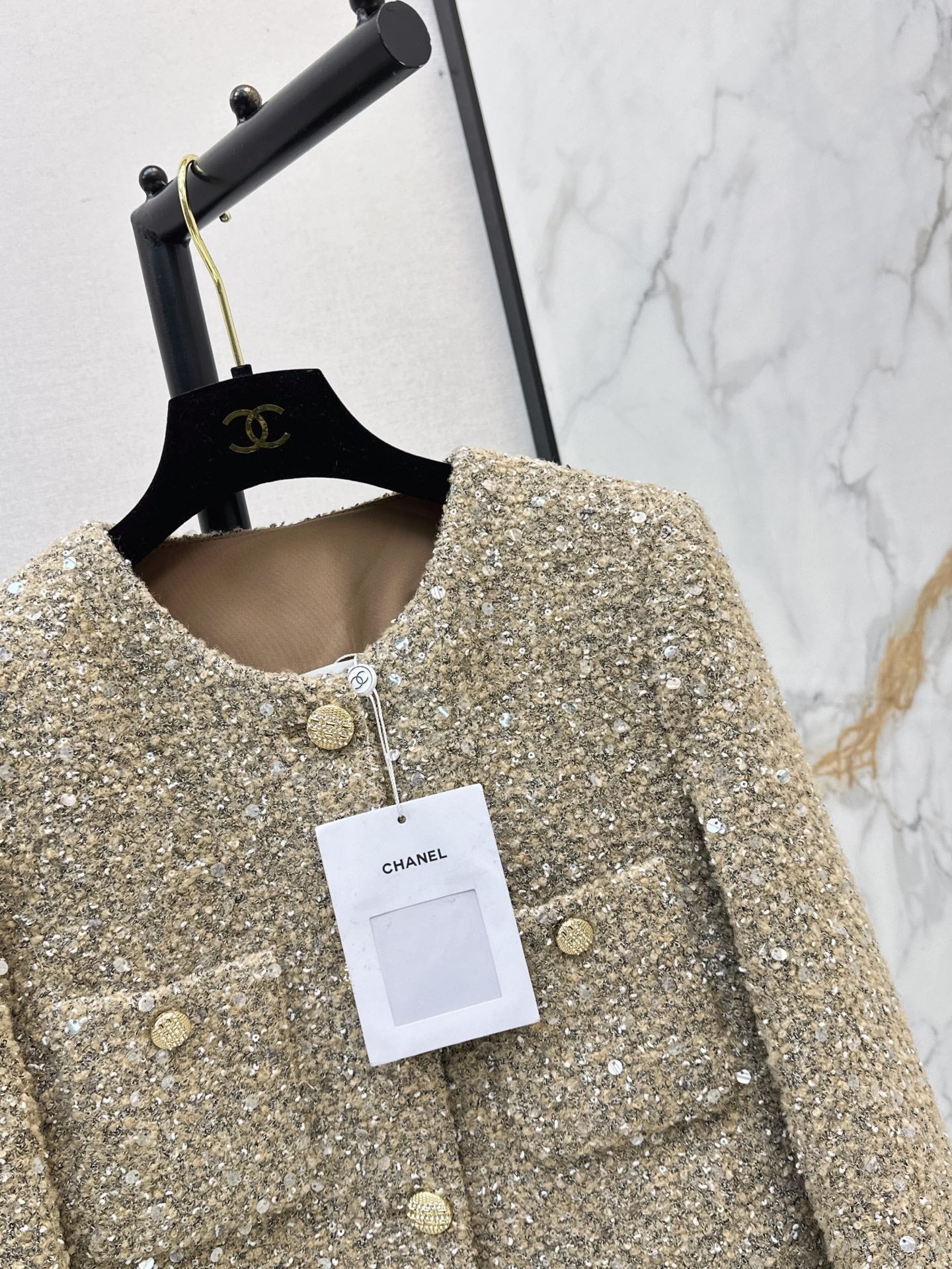Chanel/26Latest Autumn/Winter Cropped Knit Jacket