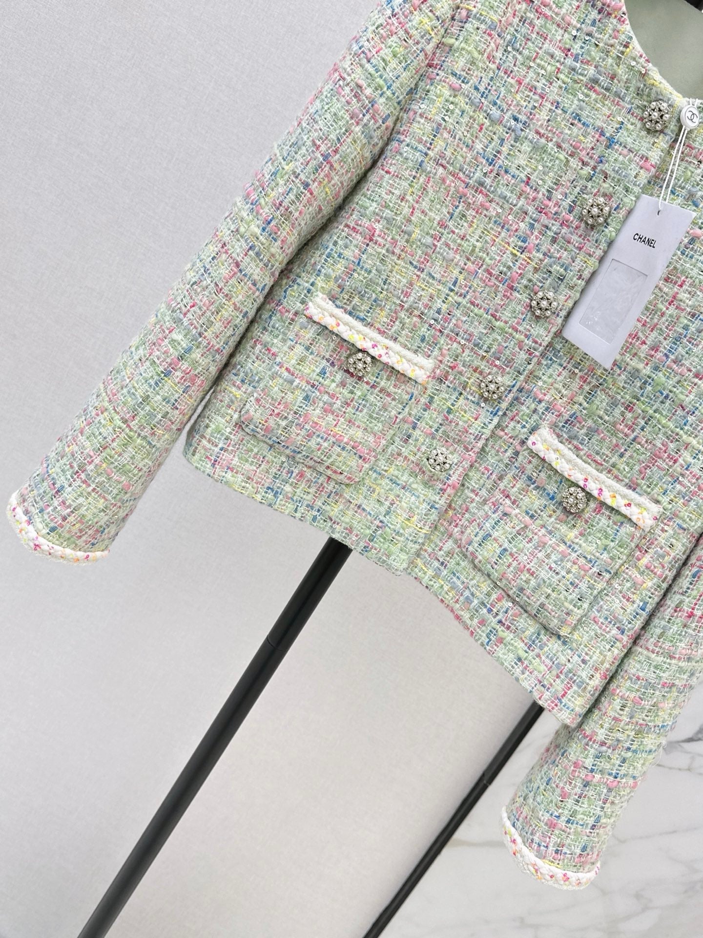 Chanel/26Latest Autumn/Winter Cropped Woven Jacket