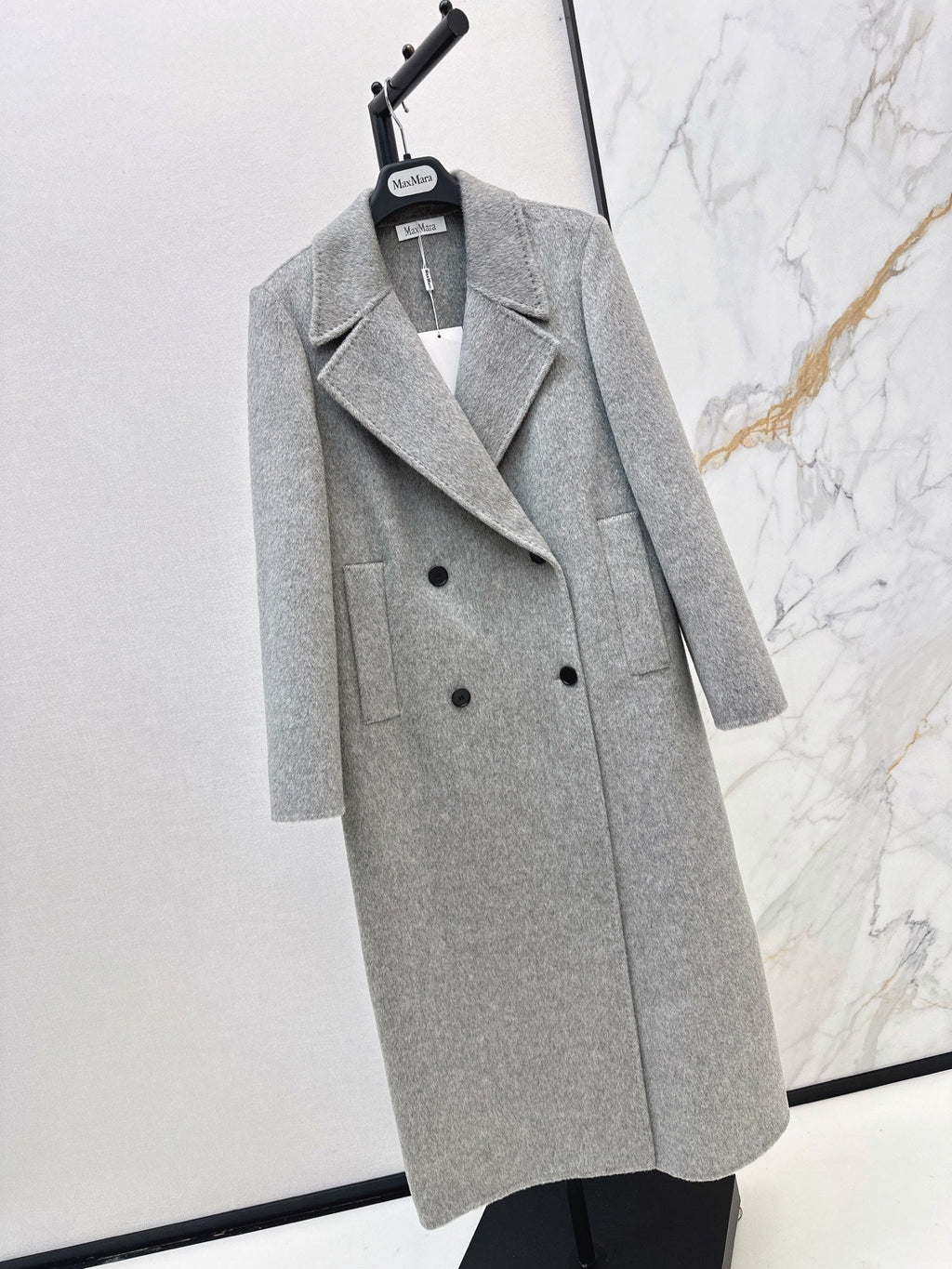 Max Mara/26Latest Minimalist Double-Faced Wool Coat for Autumn/Winter