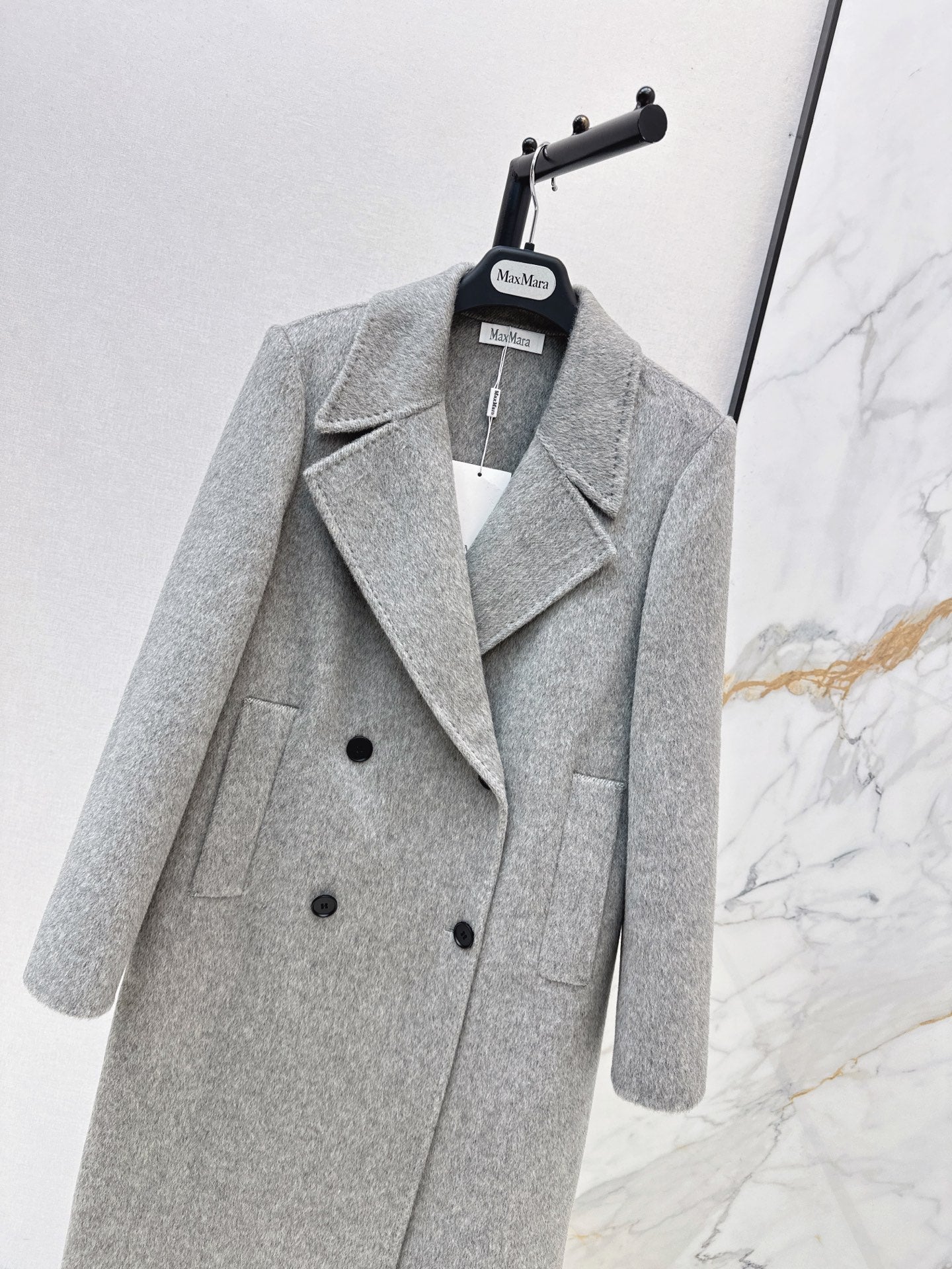Max Mara/26Latest Minimalist Double-Faced Wool Coat for Autumn/Winter