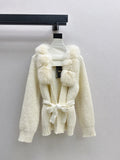 Fendi / 26 Fall/Winter Latest Fox Fur-Trimmed Knit Cardigan