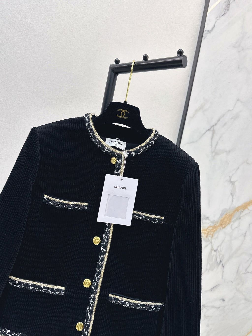 Chanel / 26 Autumn-Winter Latest Two-Tone Ribbon Splice Decorative Jacket
