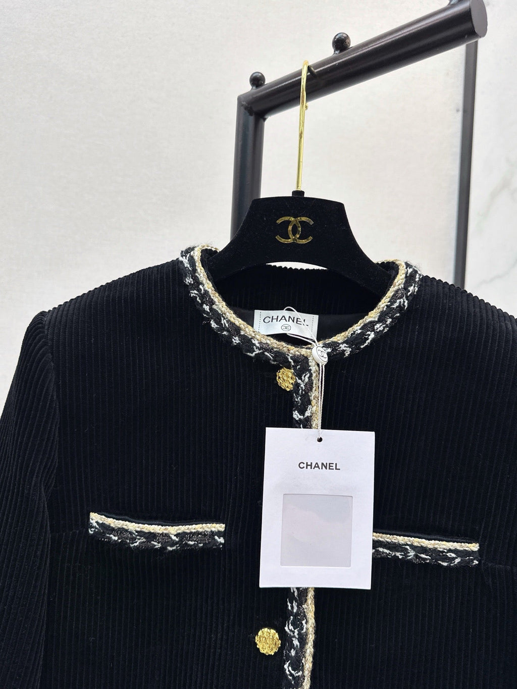 Chanel / 26 Autumn-Winter Latest Two-Tone Ribbon Splice Decorative Jacket