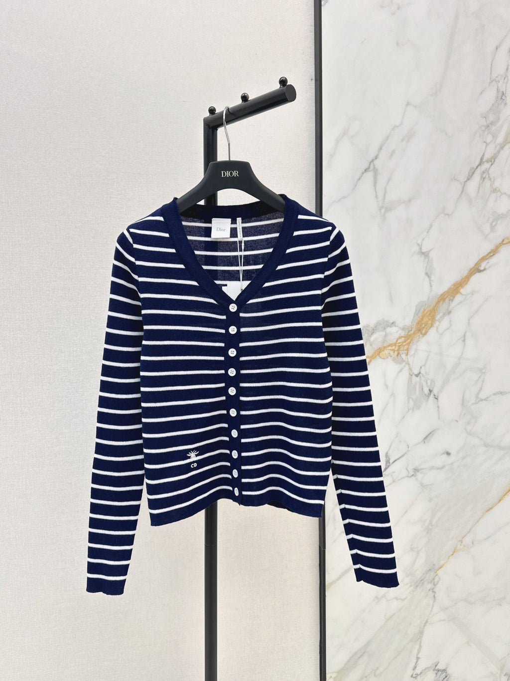 Dior/26 Early Autumn Latest Striped Knit Cardigan