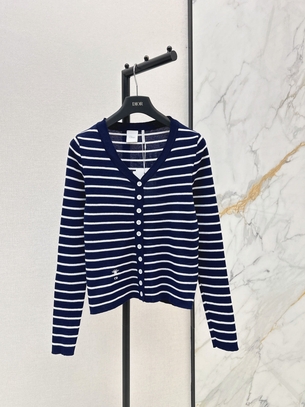 Dior/26 Early Autumn Latest Striped Knit Cardigan
