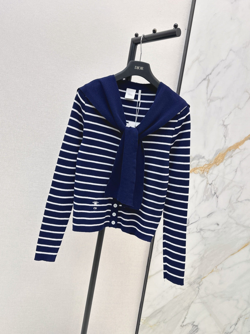 Dior/26 Early Autumn Latest Striped Knit Cardigan