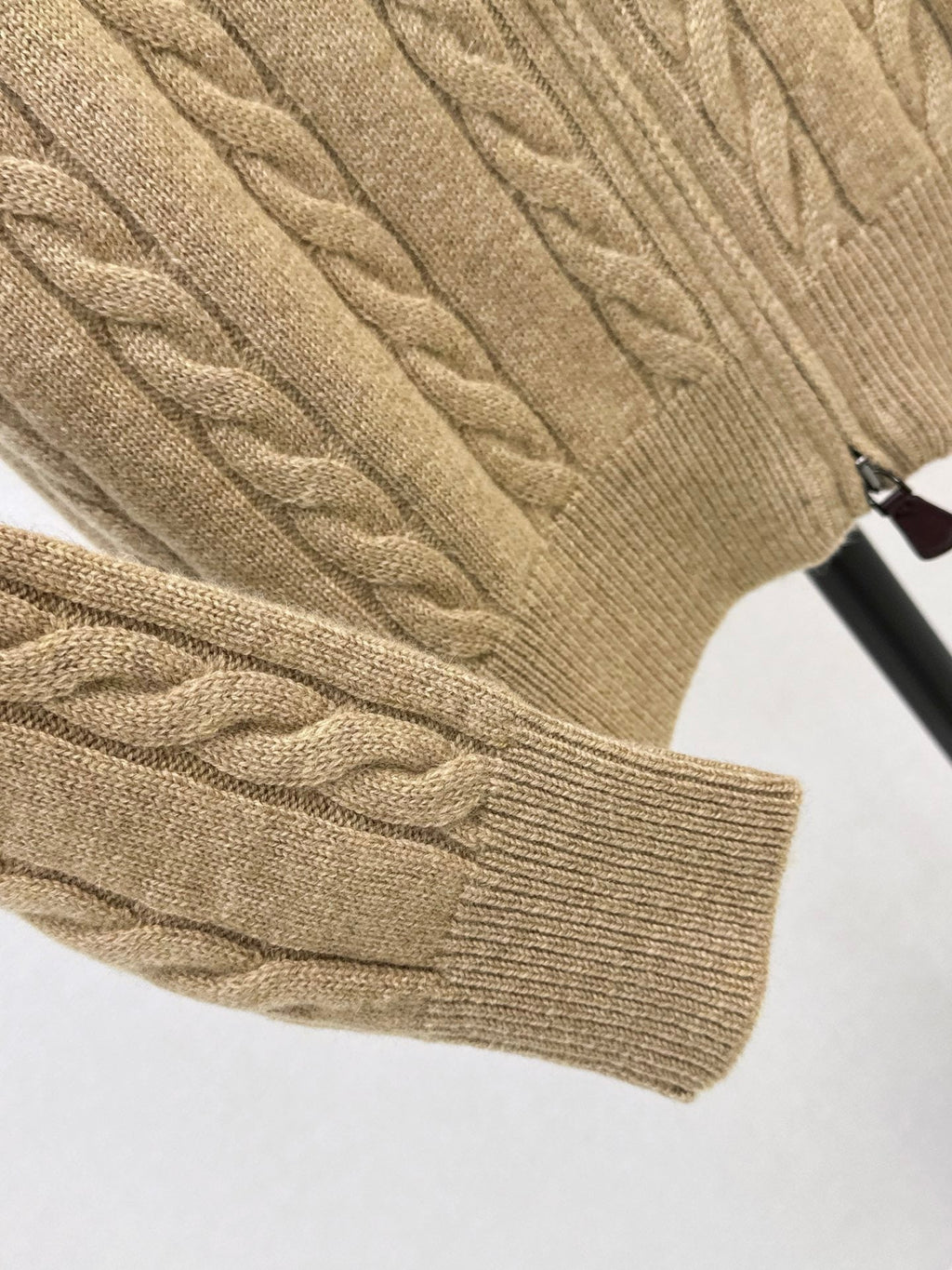 LORO PIANA/26 Fall-Winter Latest Old Money Style Outfit with Cable Knit Zipper Cardigan