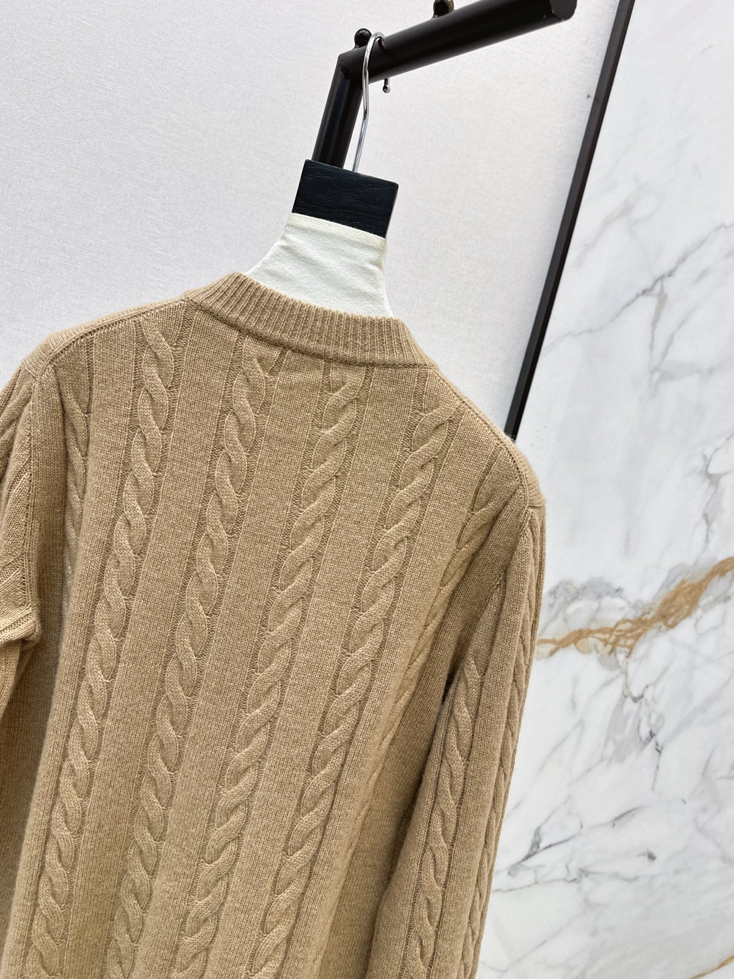 LORO PIANA/26 Fall-Winter Latest Old Money Style Outfit with Cable Knit Zipper Cardigan