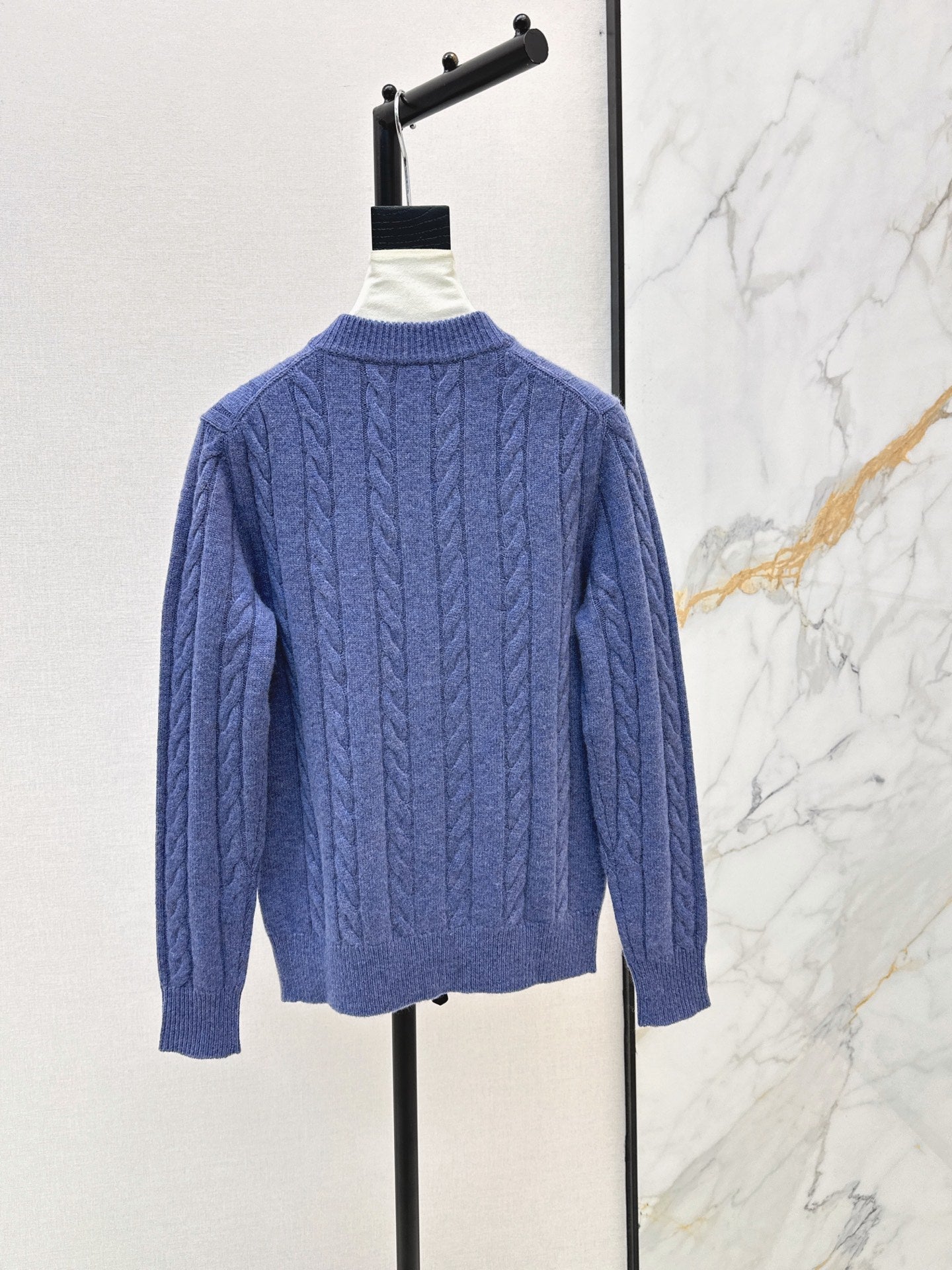 LORO PIANA/26 Fall-Winter Latest Old Money Style Outfit with Cable Knit Zipper Cardigan