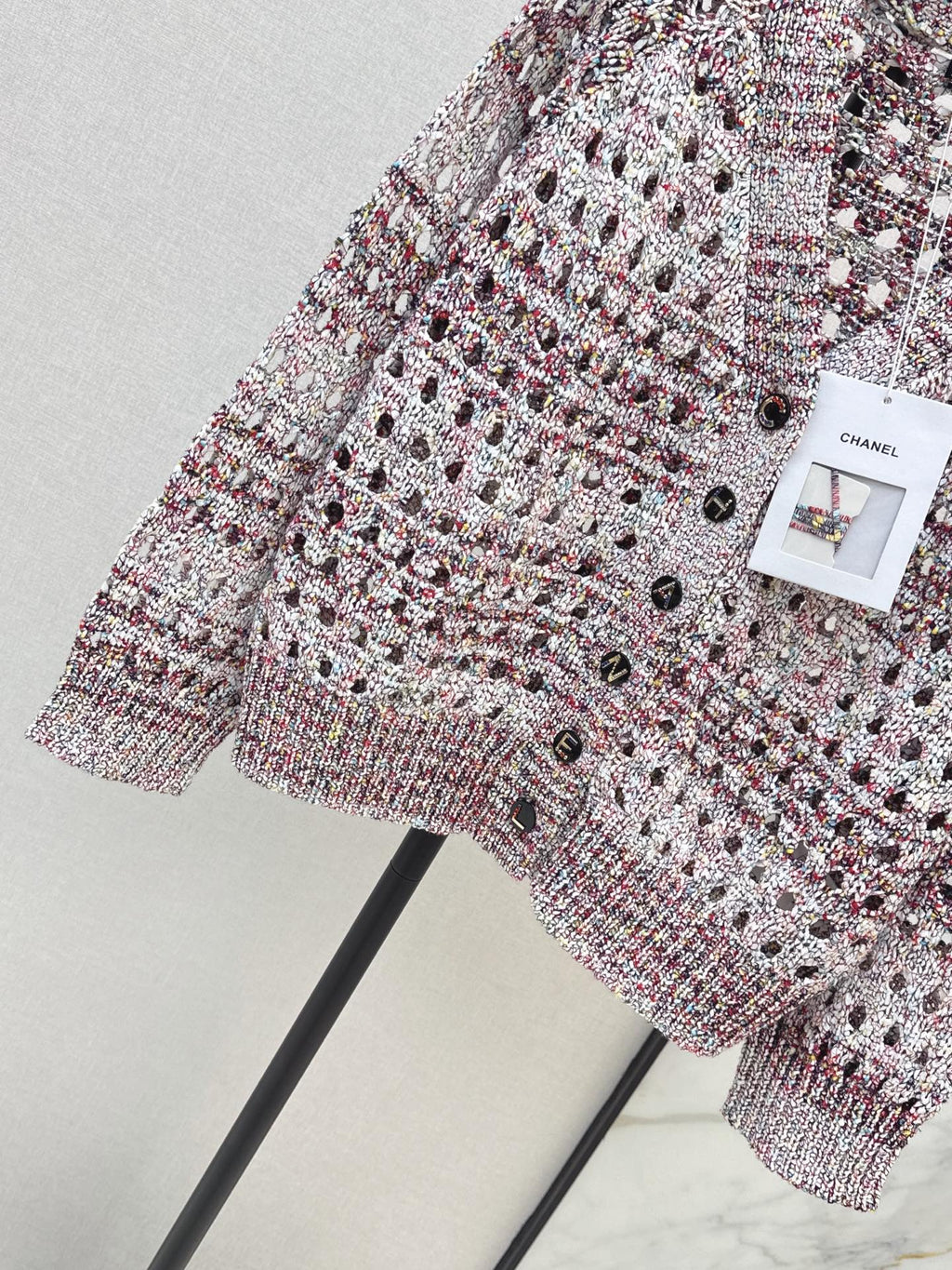 Chanel / 26 Fall-Winter Latest Polka Dot Openwork Cardigan