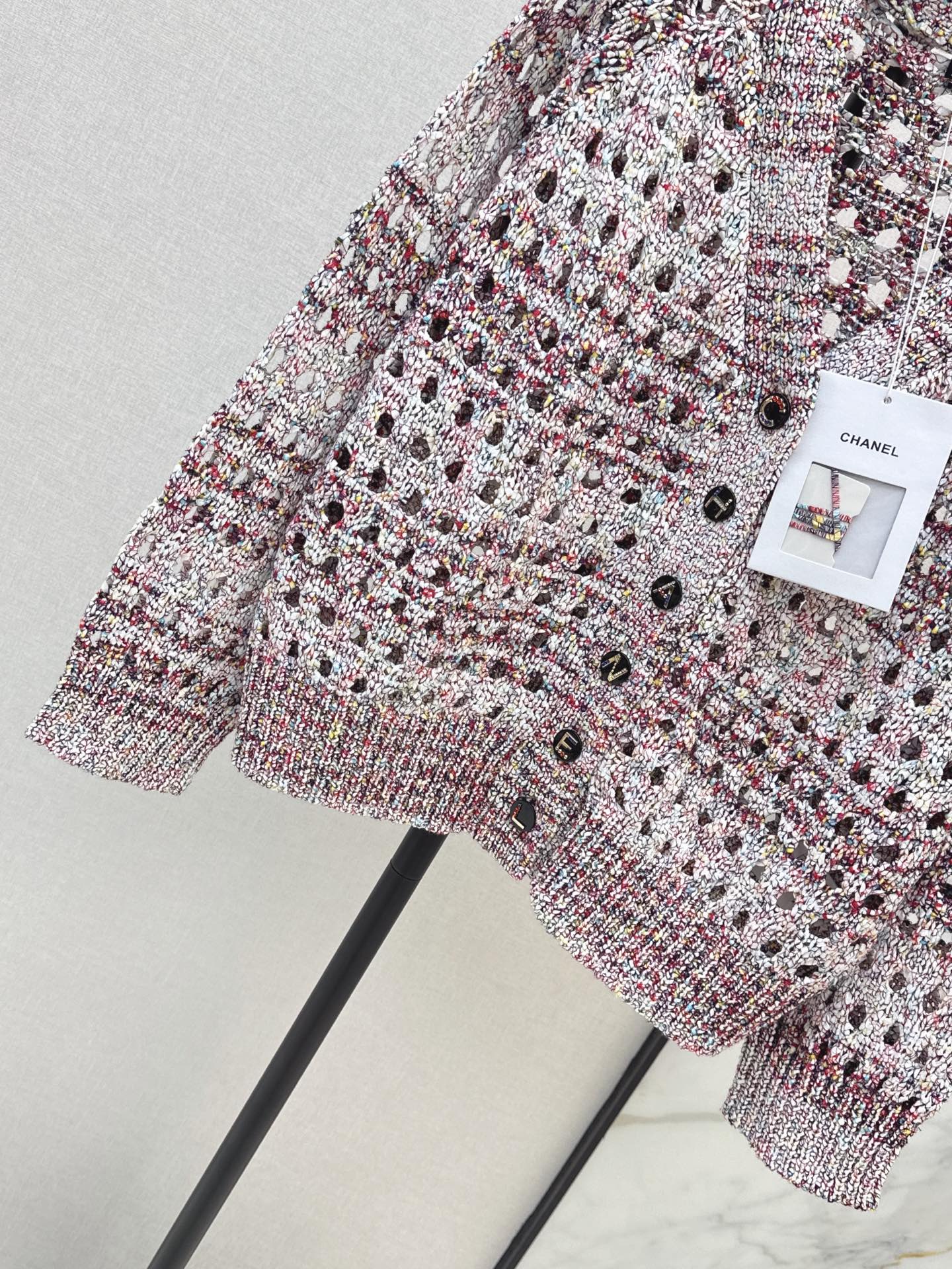 Chanel / 26 Fall-Winter Latest Polka Dot Openwork Cardigan