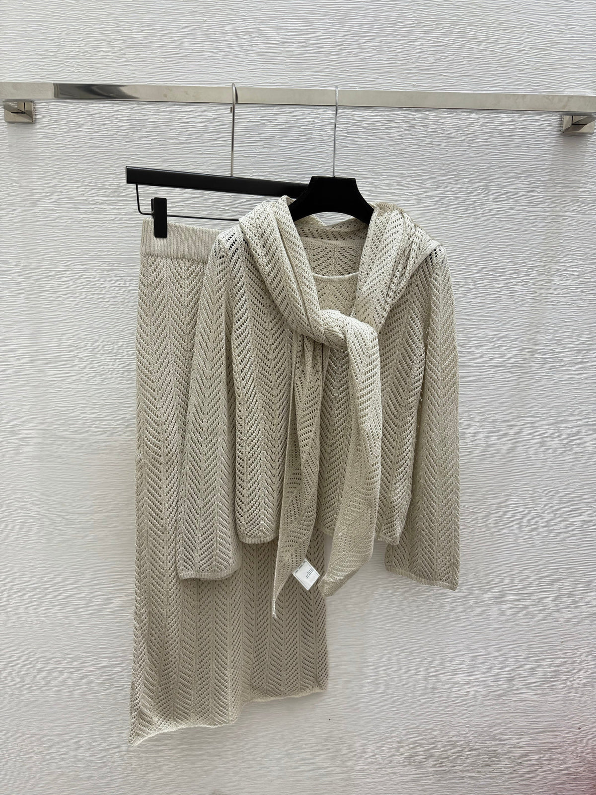 Chanel/26 Early Autumn New Solid Color Simple Knit Set