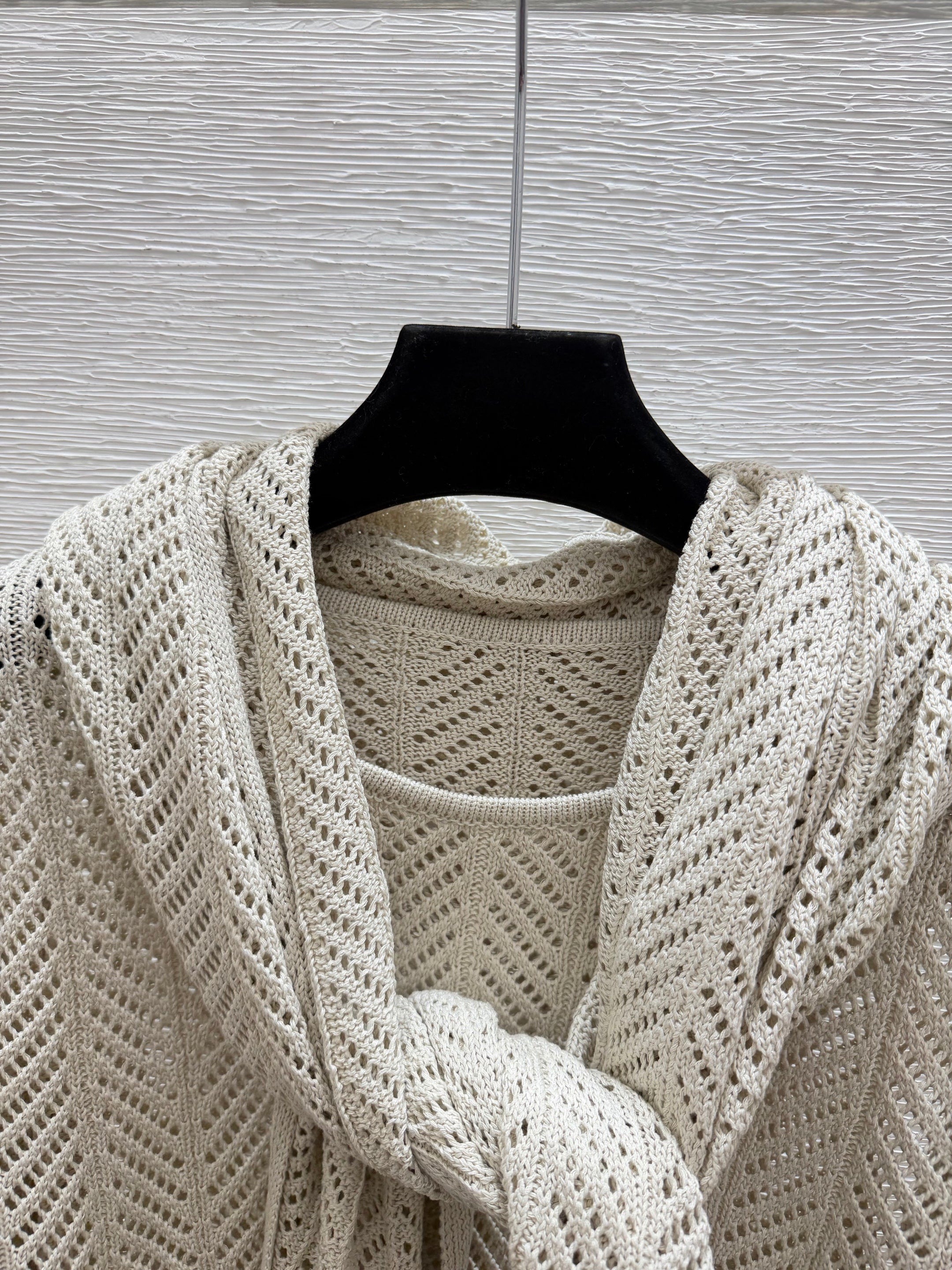 Chanel/26 Early Autumn New Solid Color Simple Knit Set
