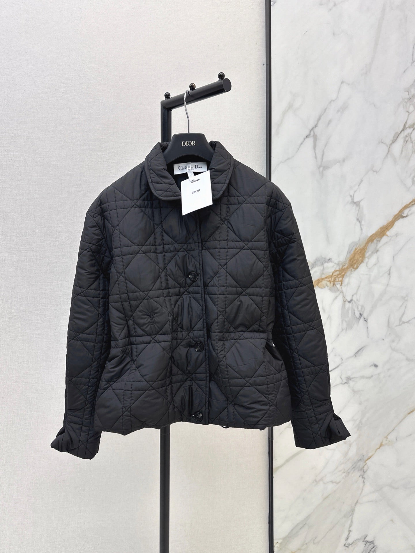 Dior / 26 Fall-Winter Latest Drawstring Waist Rattan Check Cotton Jacket